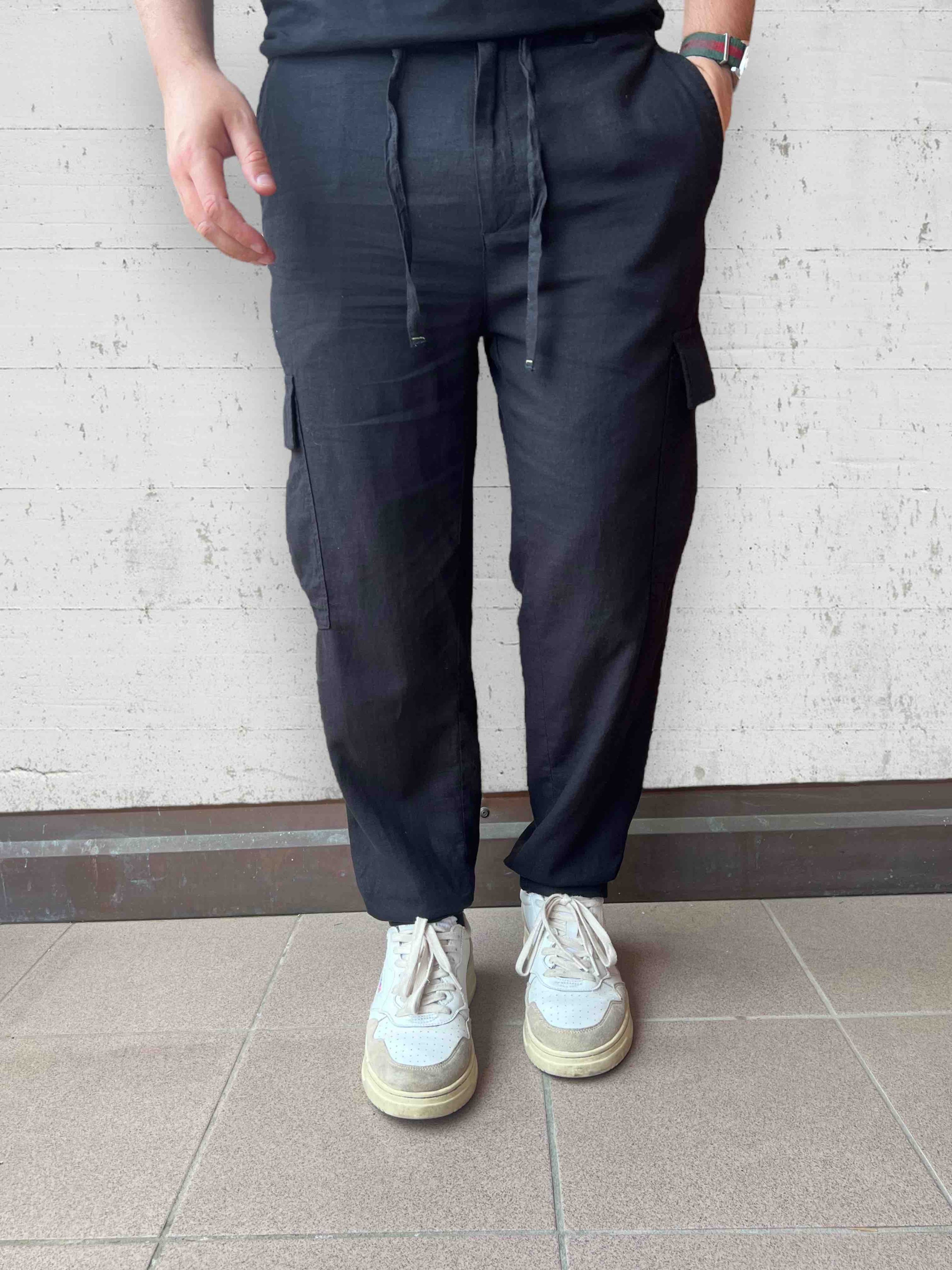 Pantalone avocado Lino /viscosa ALTATENSIONE