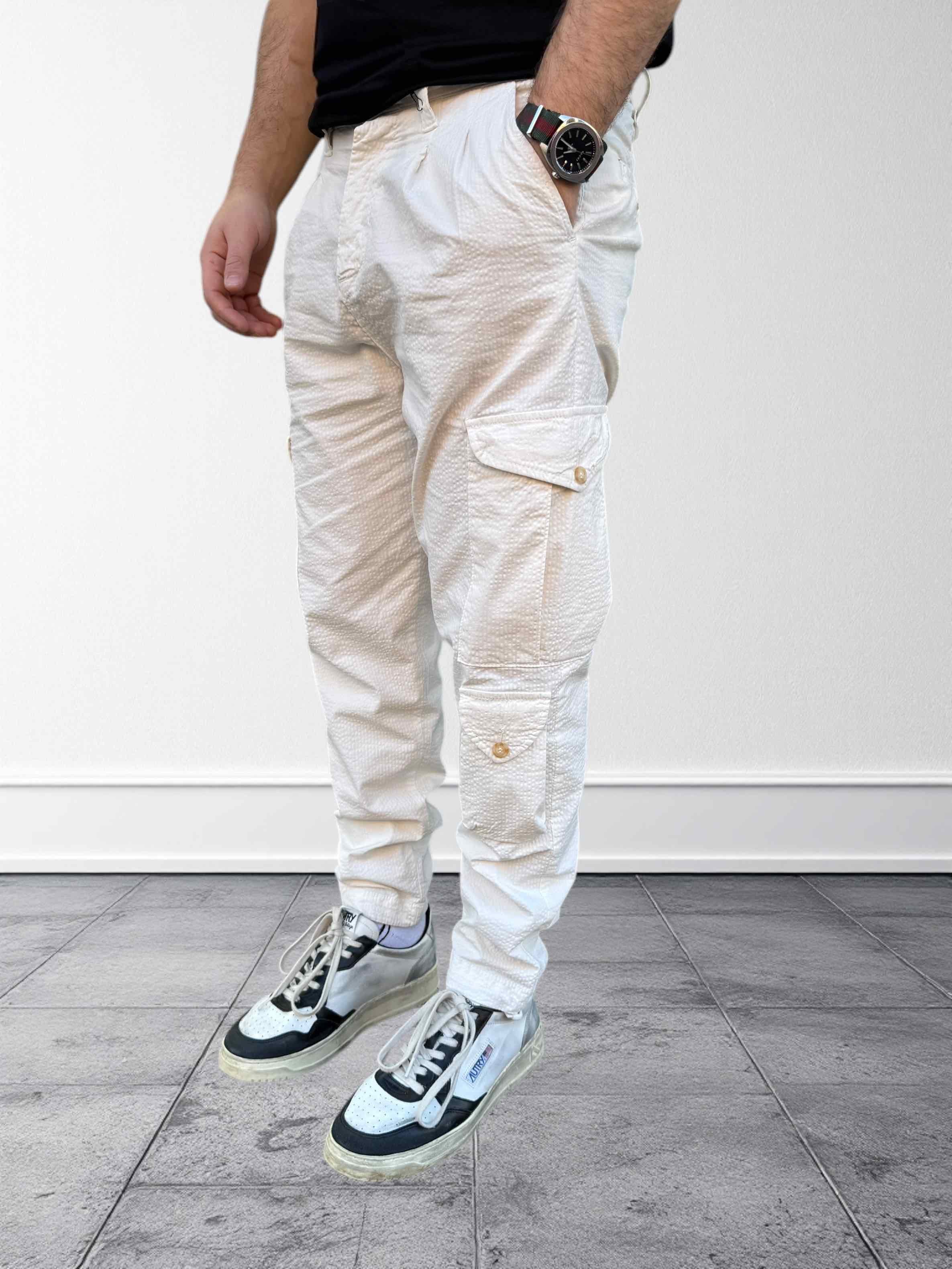 Pantalone cargo goffrato BL11