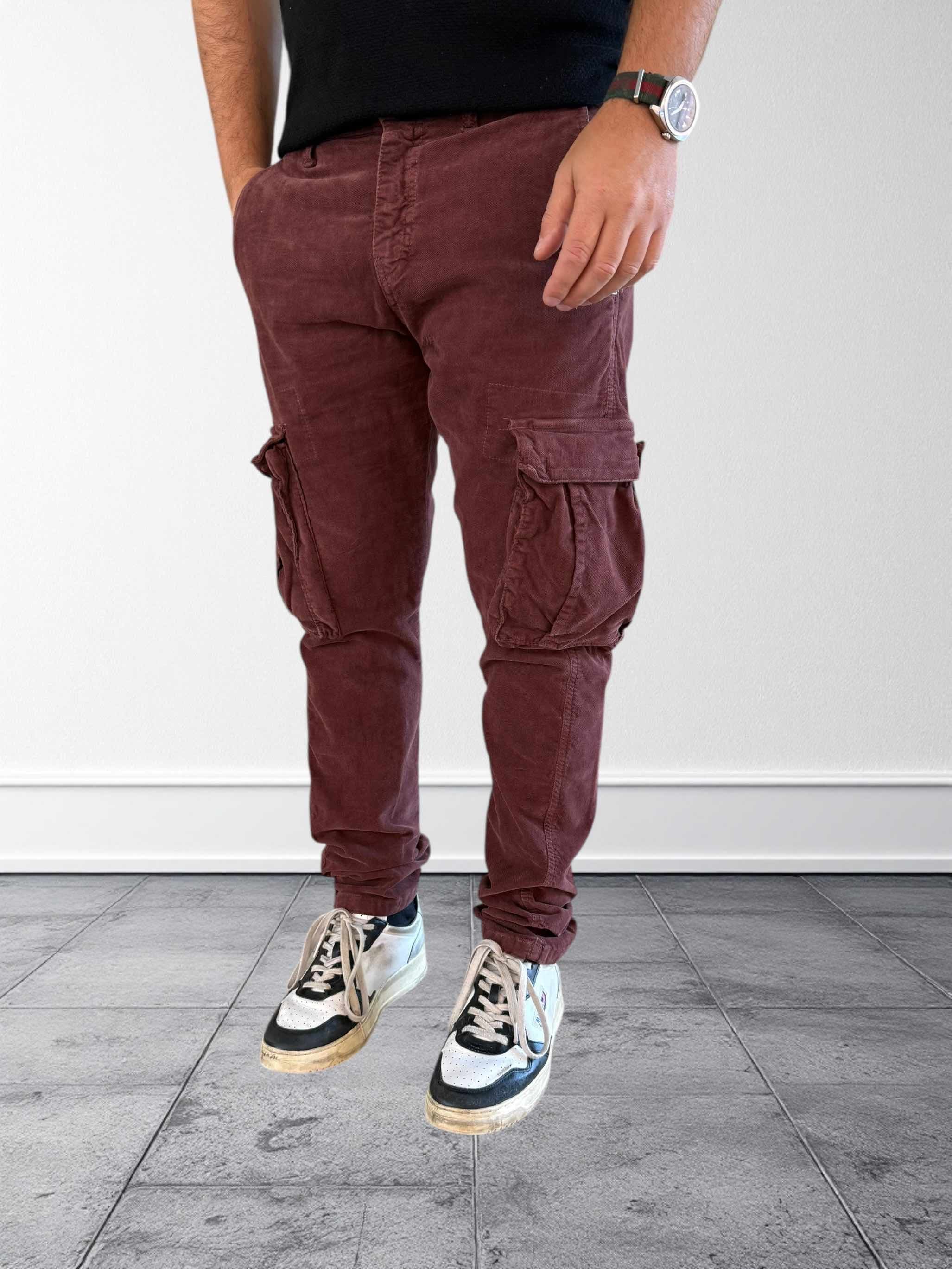 Pantalone cargo velluto 031 BERNA