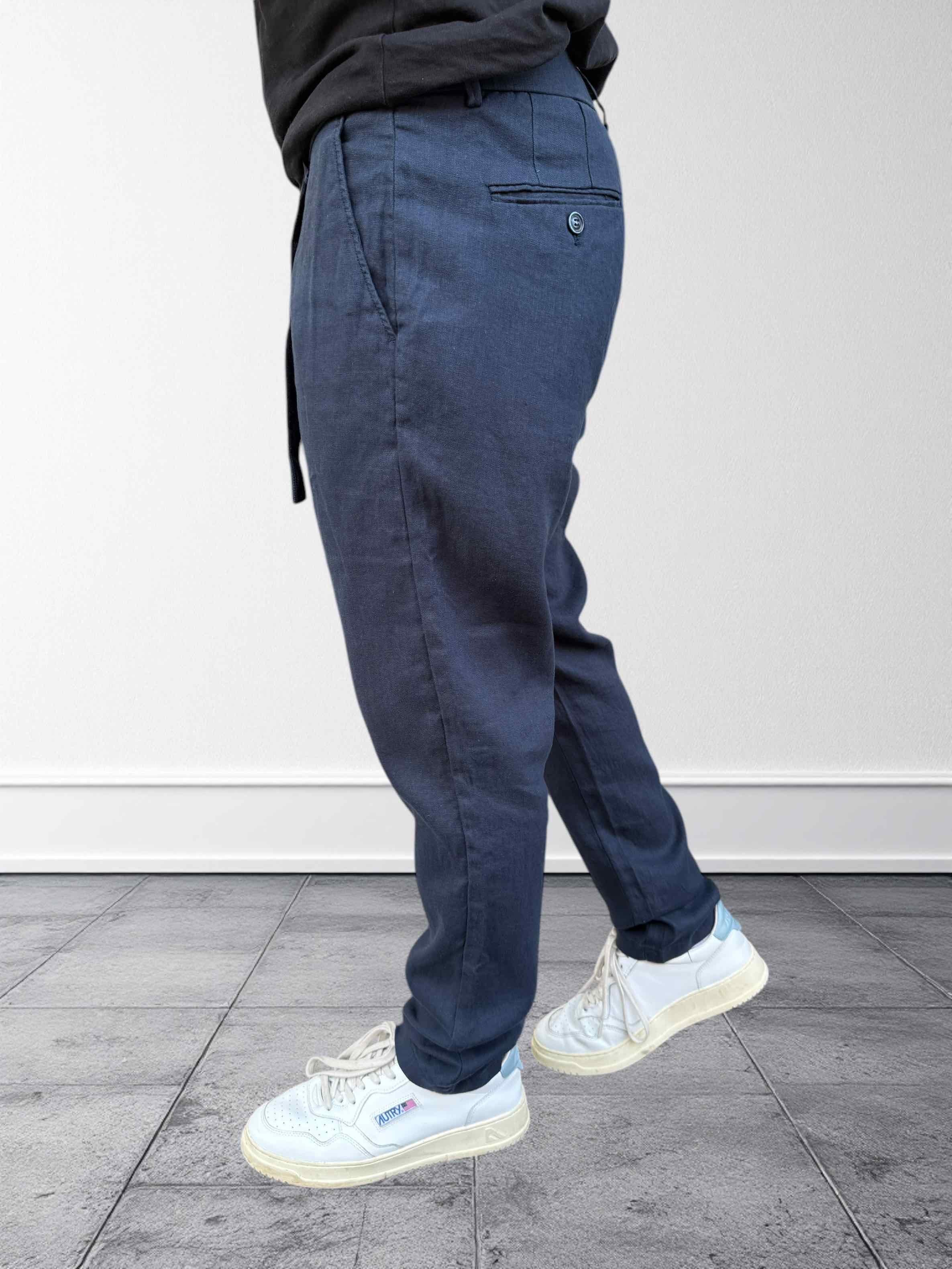 Pantalone coulisse lino GIANNI LUPO