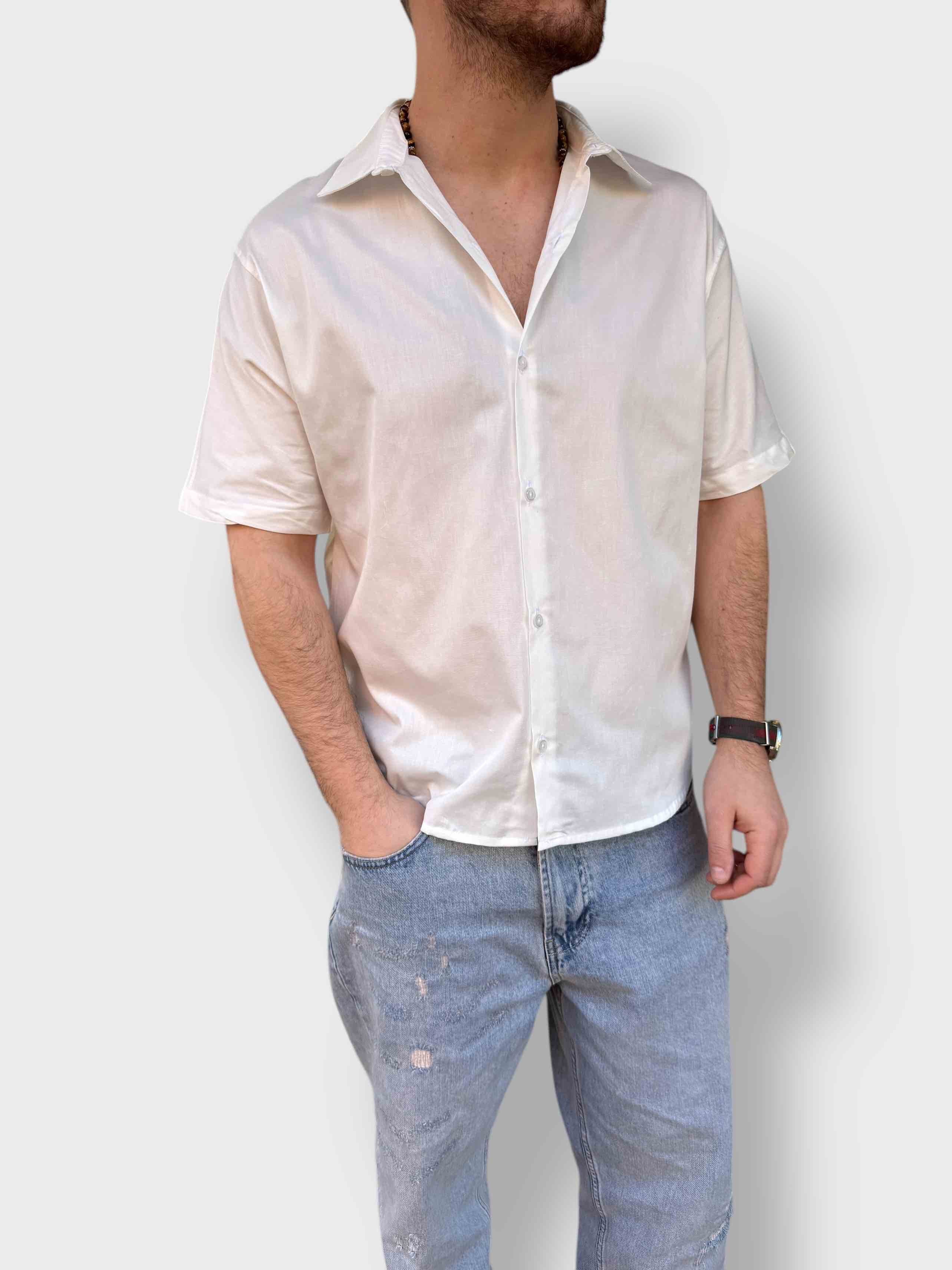 Camicia uomo in popeline m/m DISCLAIMER