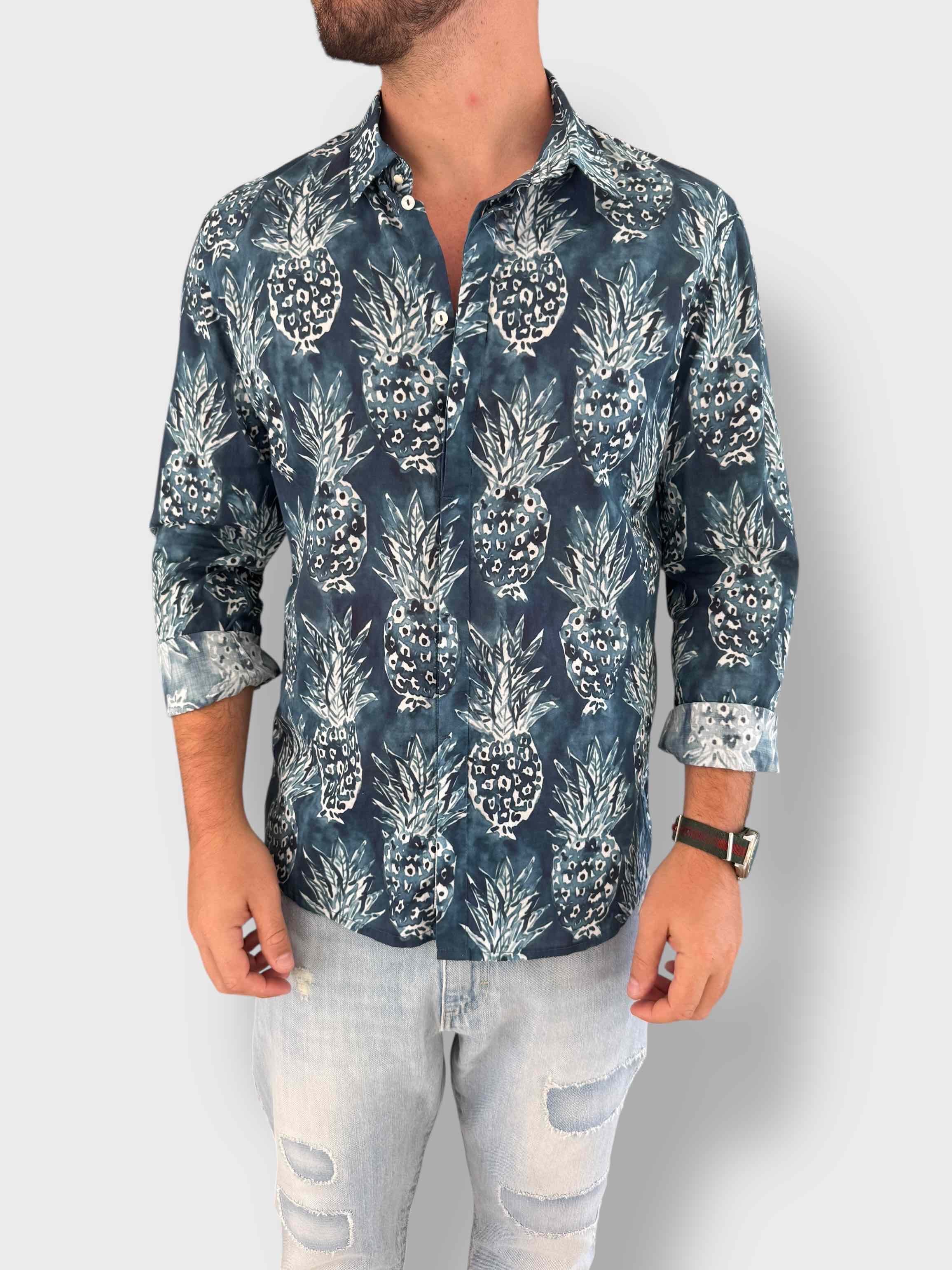 Camicia cotone ananas BERNA