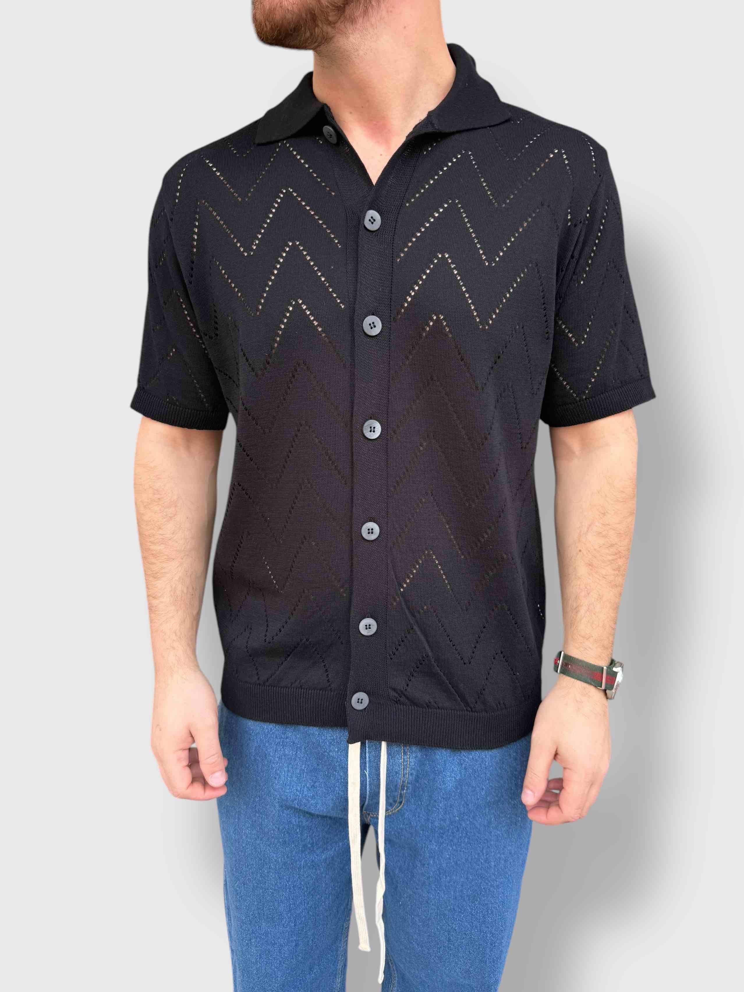 Polo in maglia punzoni azteco BL11