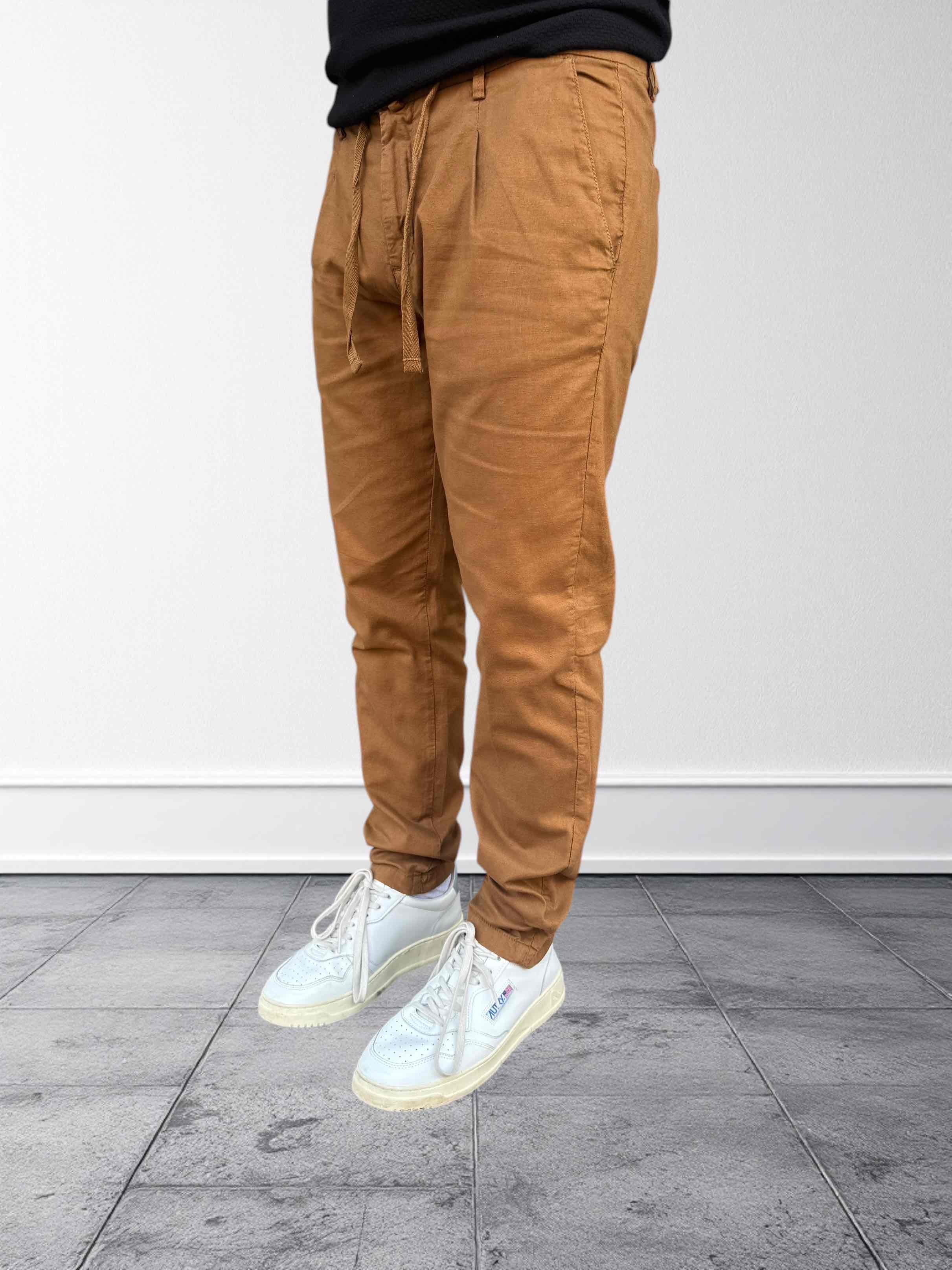 Pantalone lino/cotone relaxed fit OVERD