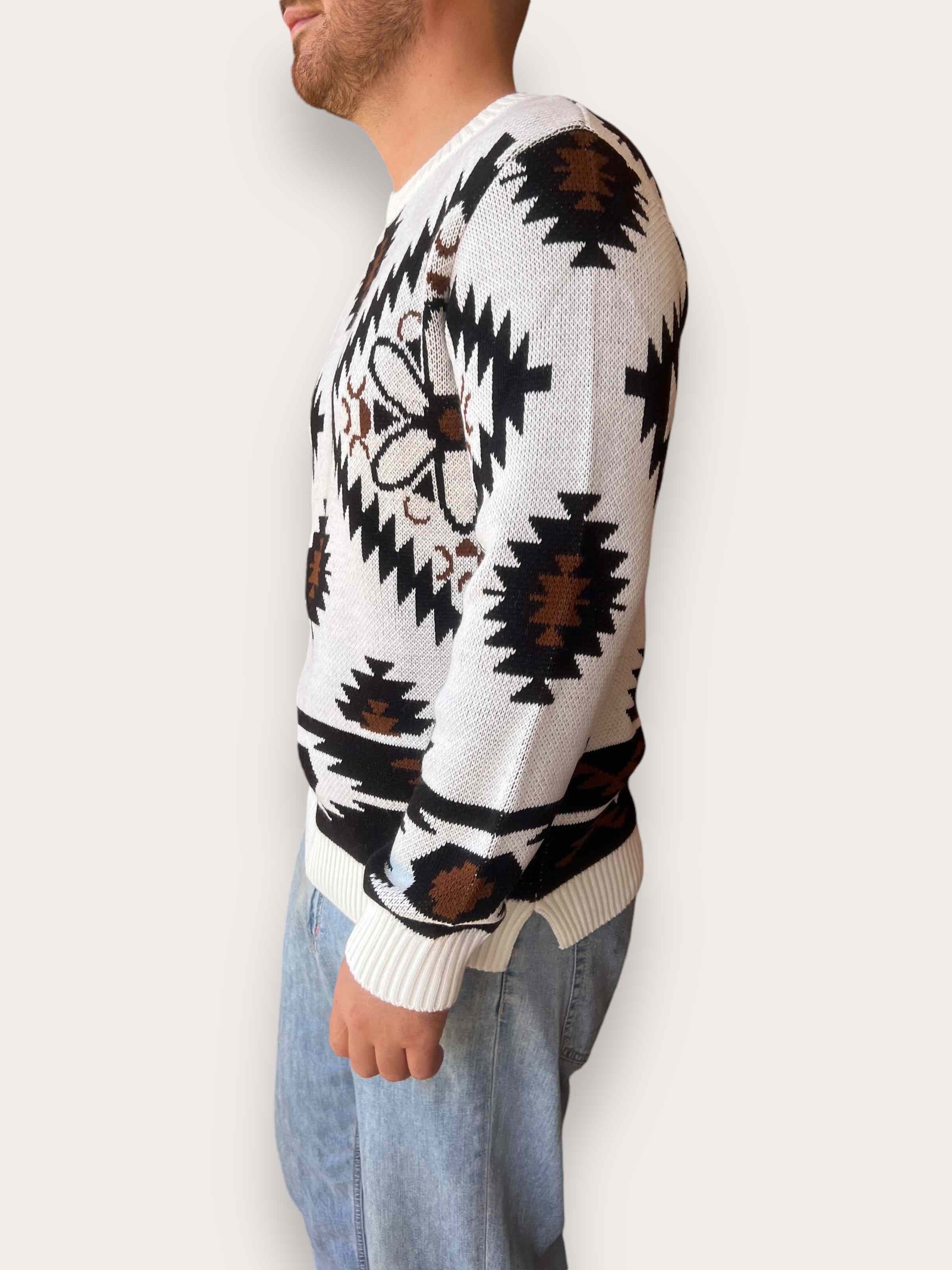 Maglione jaquard peruviano BL11