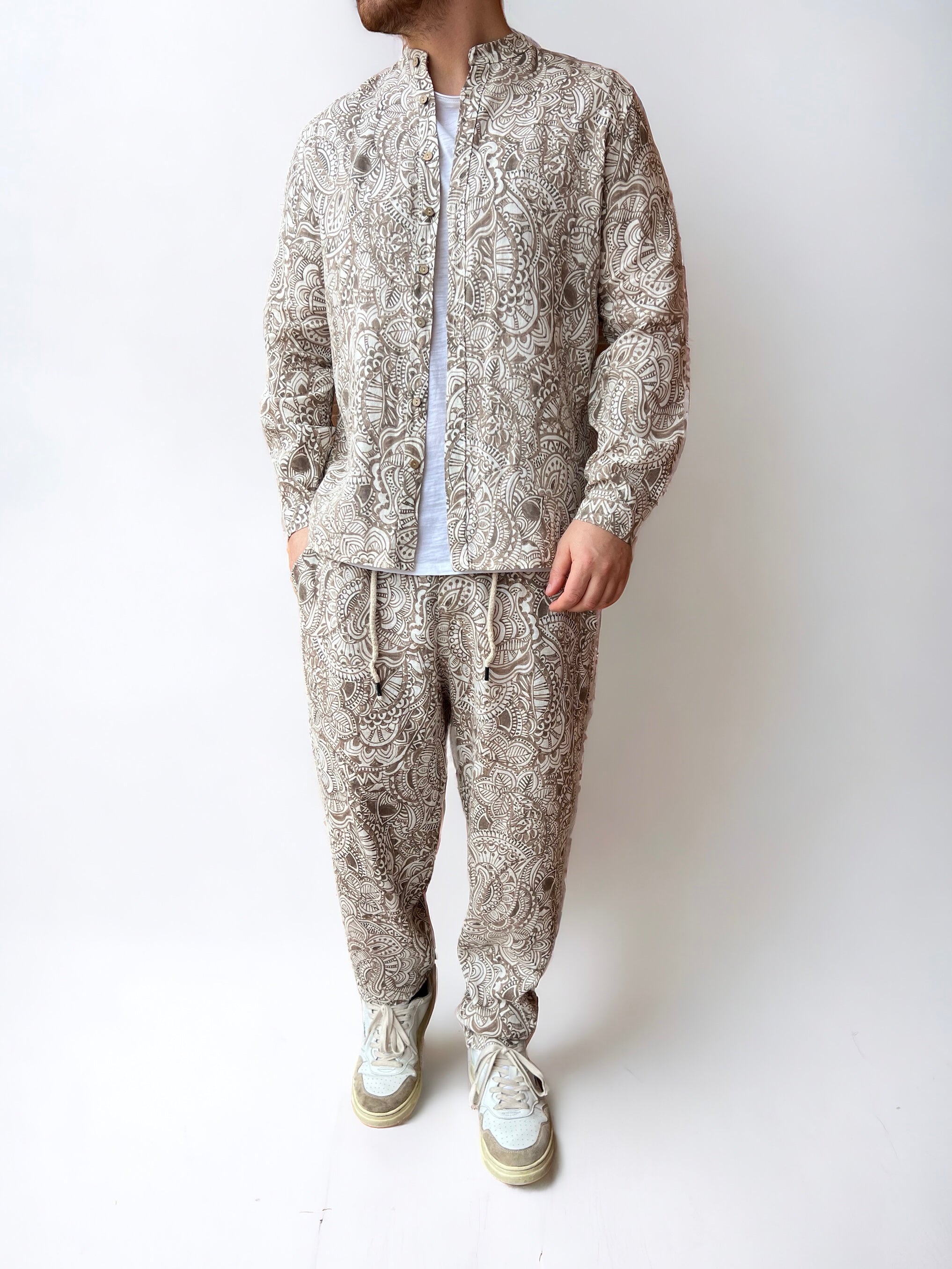 Pantalone Lino/viscosa fantasia BL11
