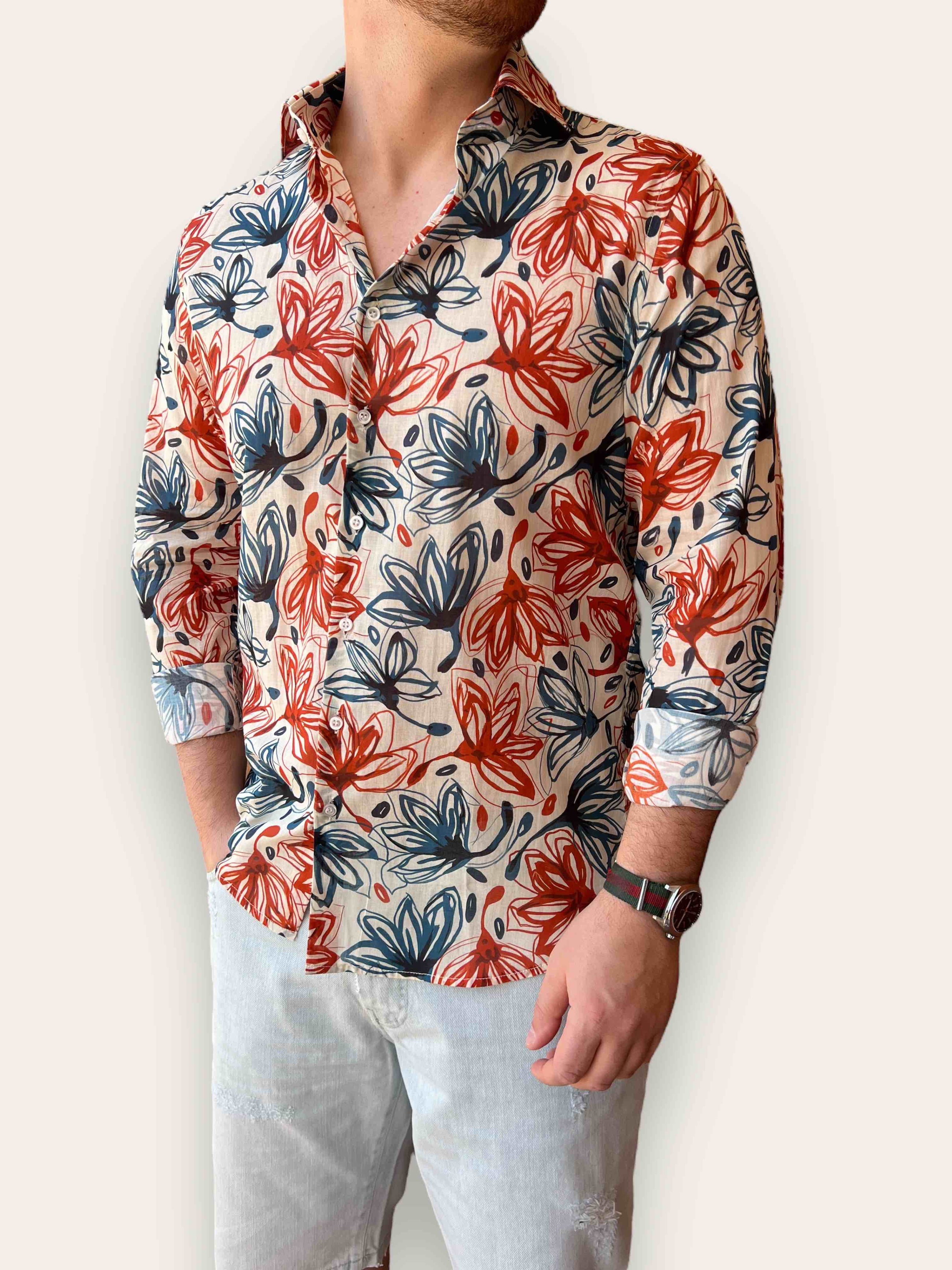 Camicia cotone fantasia SQUAD