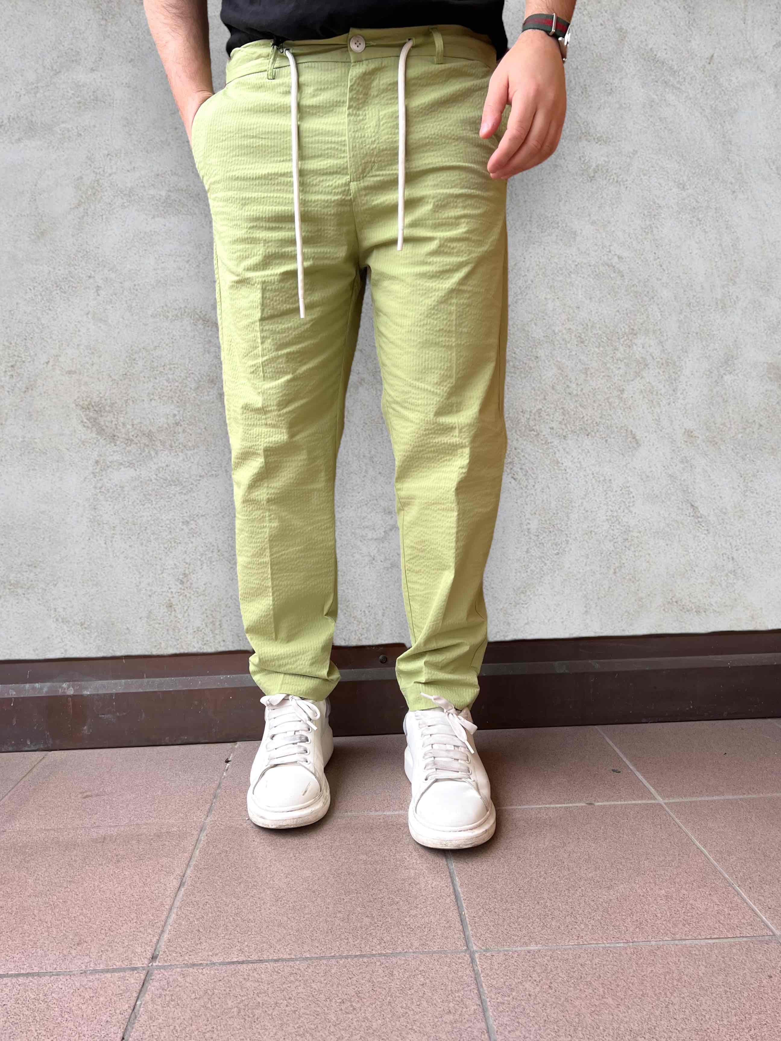 Pantalone capri slim fit goffrato OVERD