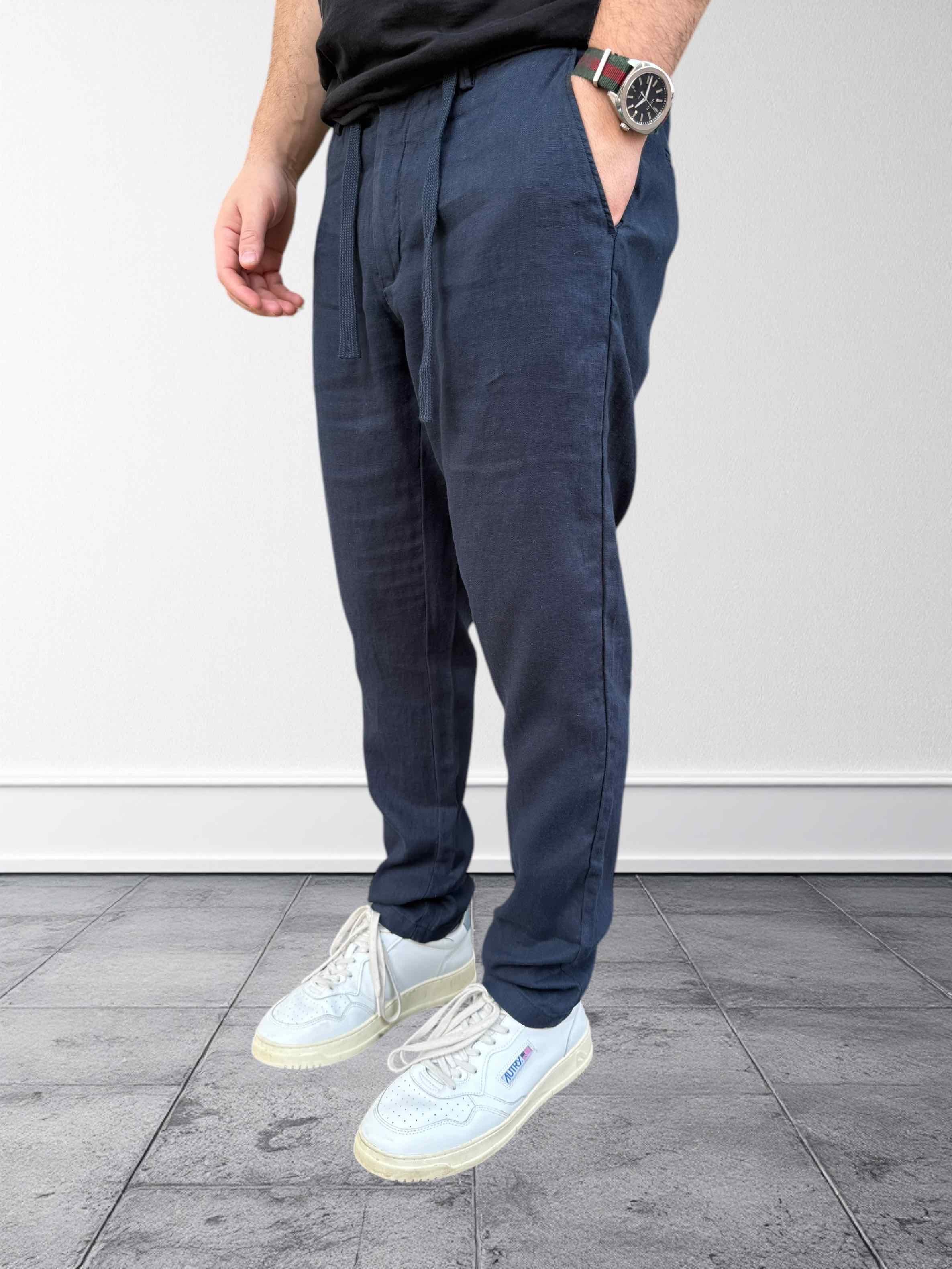 Pantalone coulisse lino GIANNI LUPO