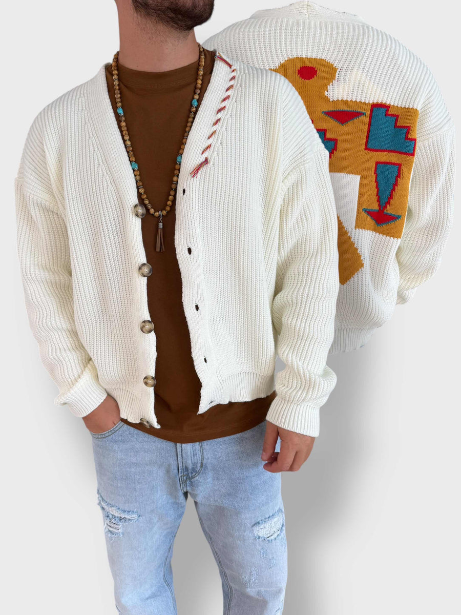 Cardigan Lumina Maglieria Cardigan Oversize Jaquard 014 BERNA