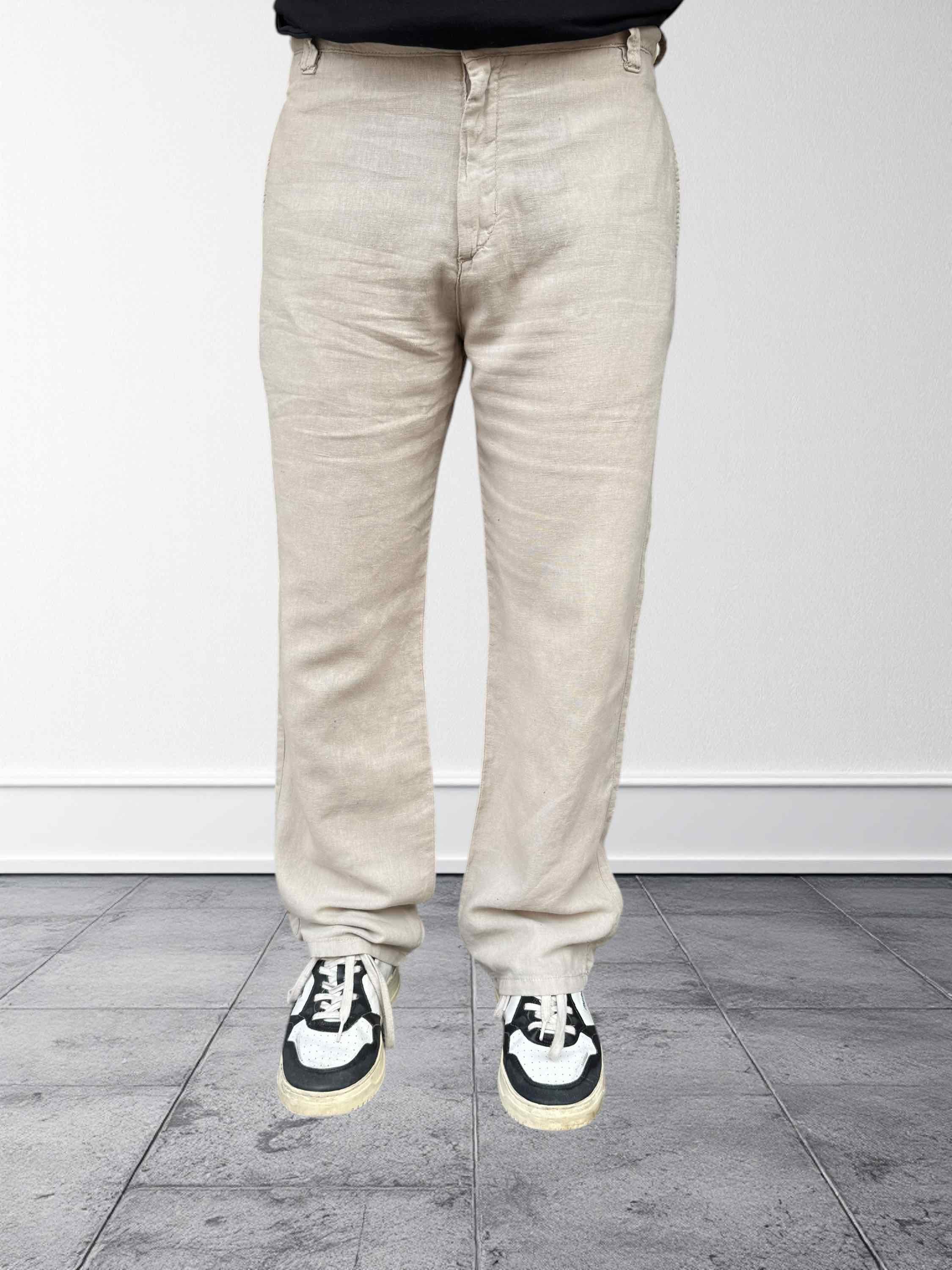 Pantalone maputo lino/cotone chino wide fit PONT