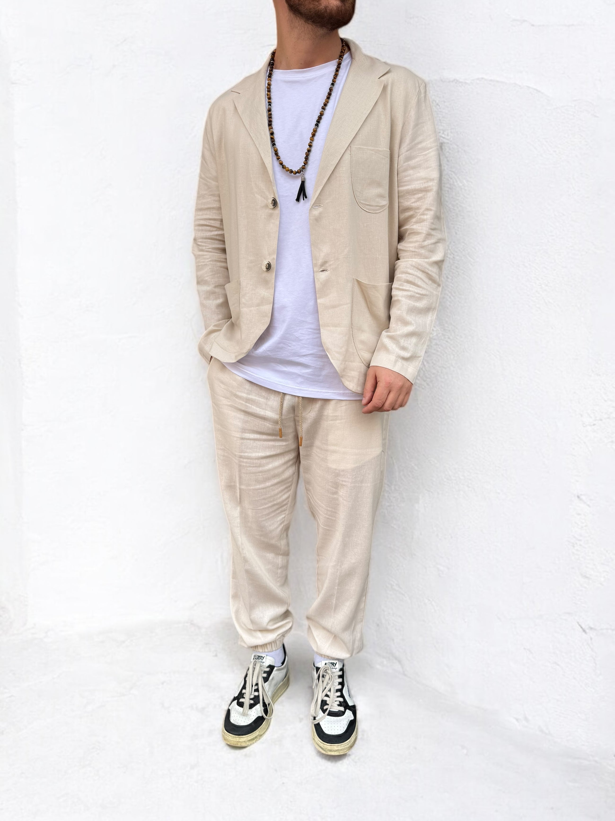Pantalaccio jogger lino slim fit OVERD