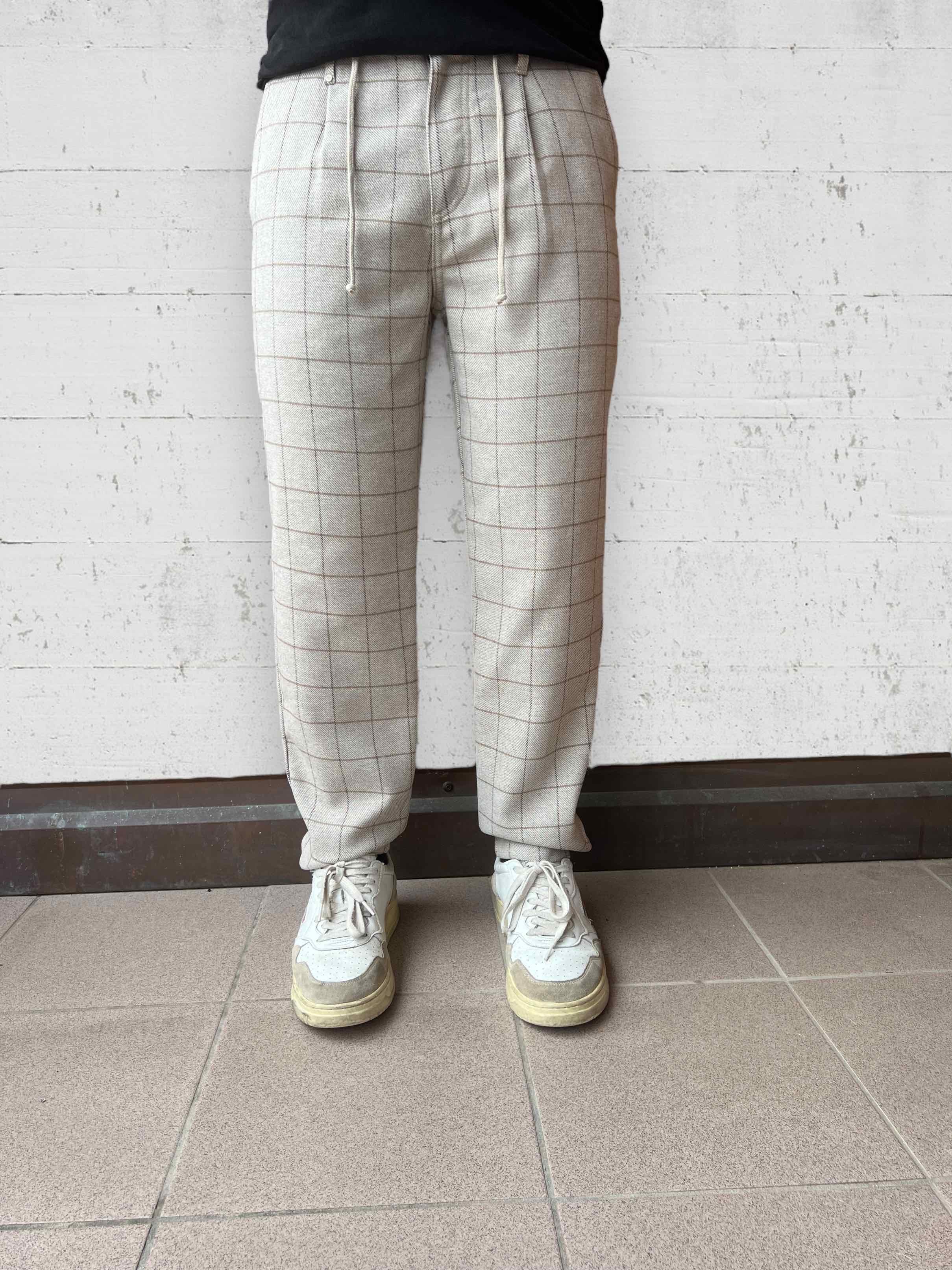 Pantalone check lana BL11