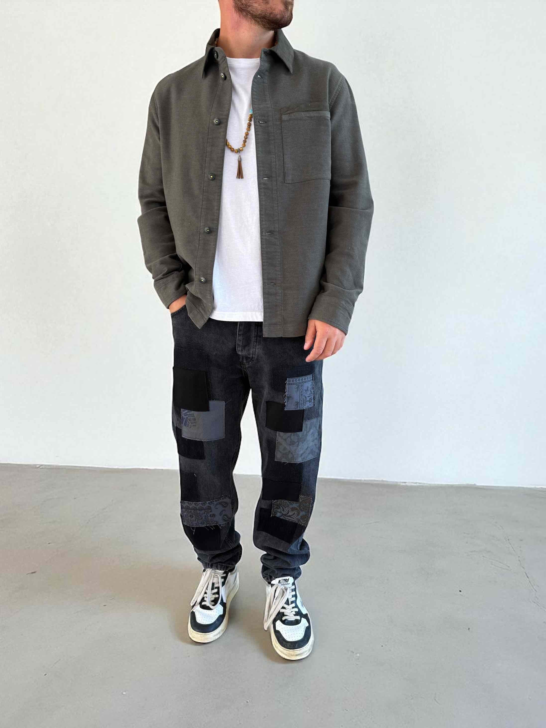 Overshirt eff.felpa verde 186 BL11