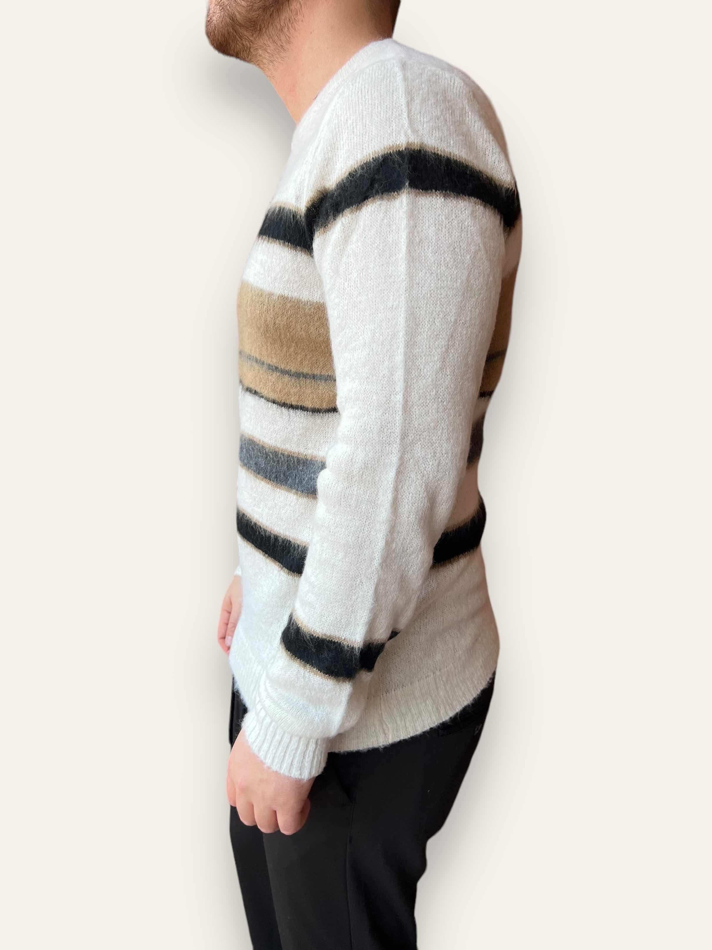 Maglione rasato rigato BL11