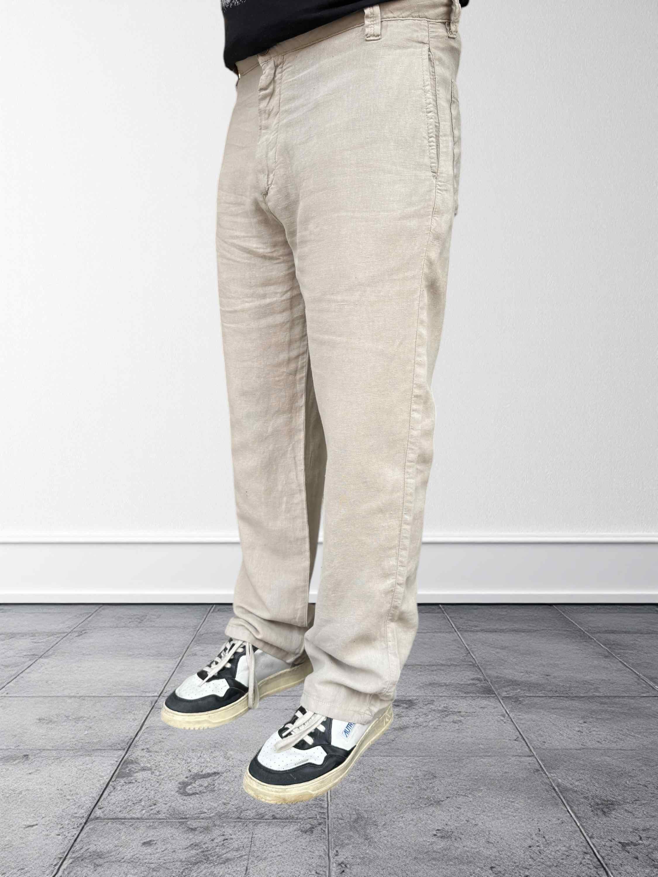 Pantalone maputo lino/cotone chino wide fit PONT