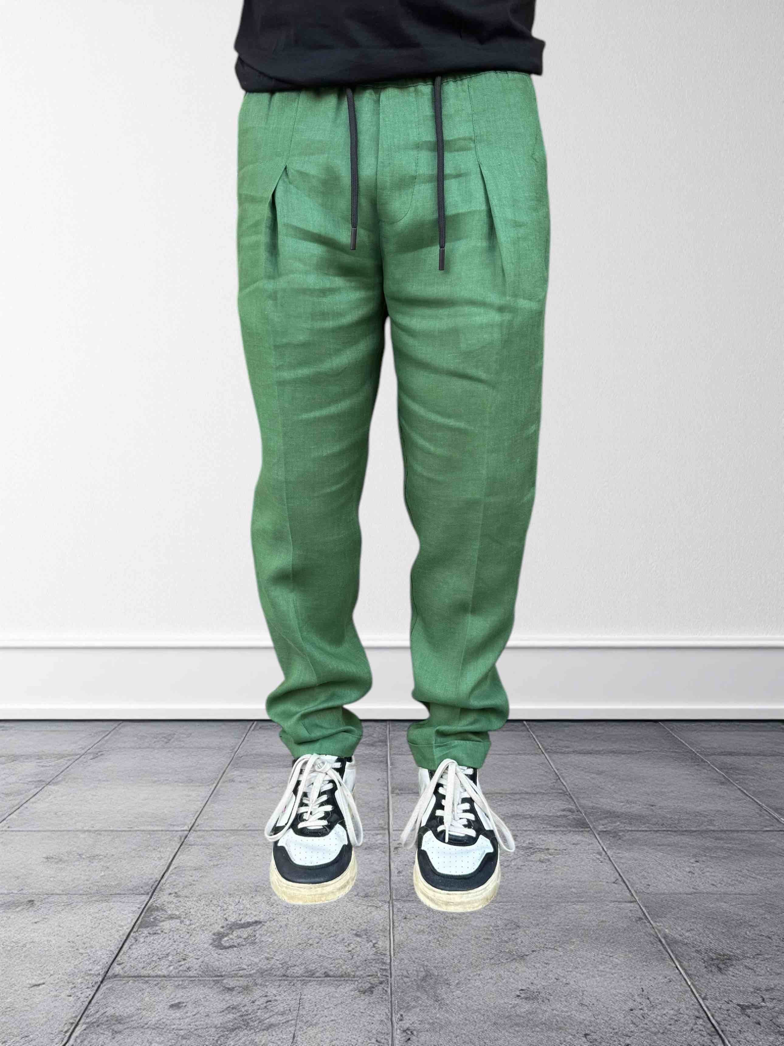 Pantalaccio pince lino slim fit OVERD
