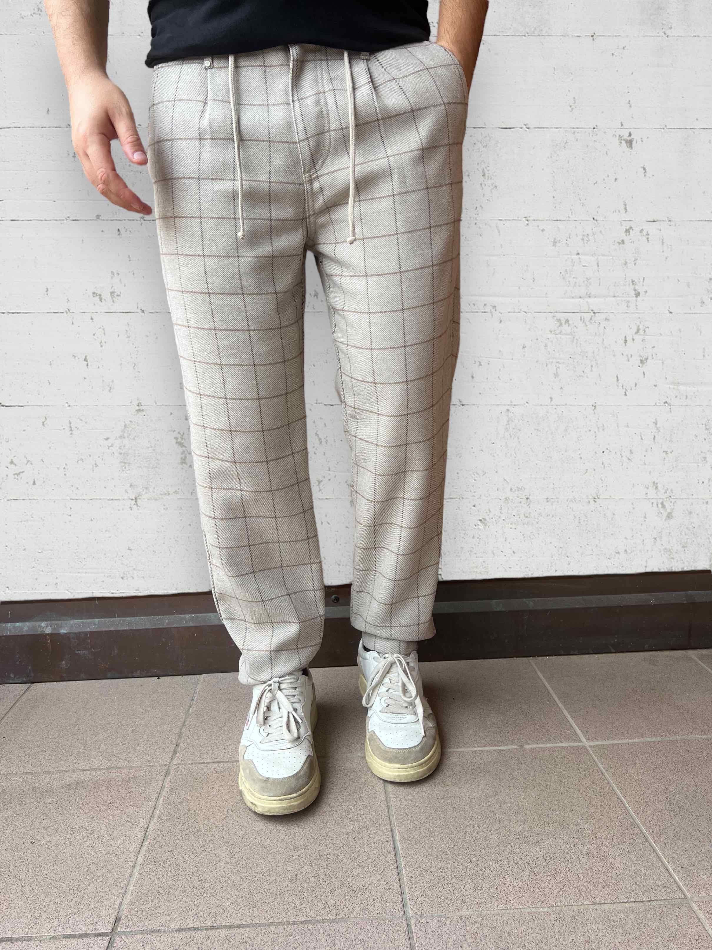 Pantalone check lana BL11