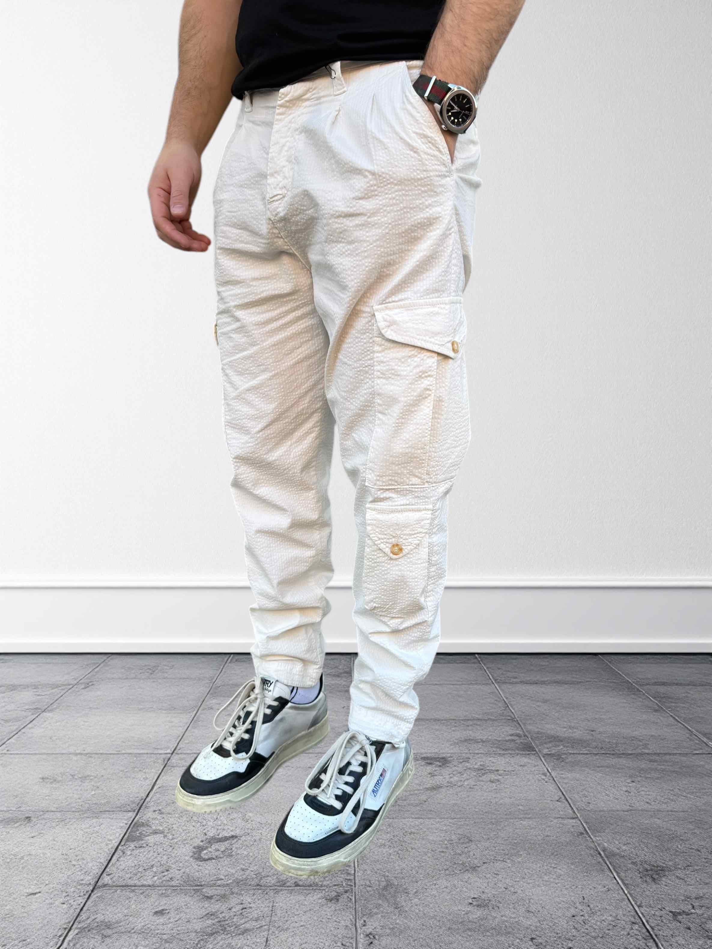 Pantalone cargo goffrato BL11