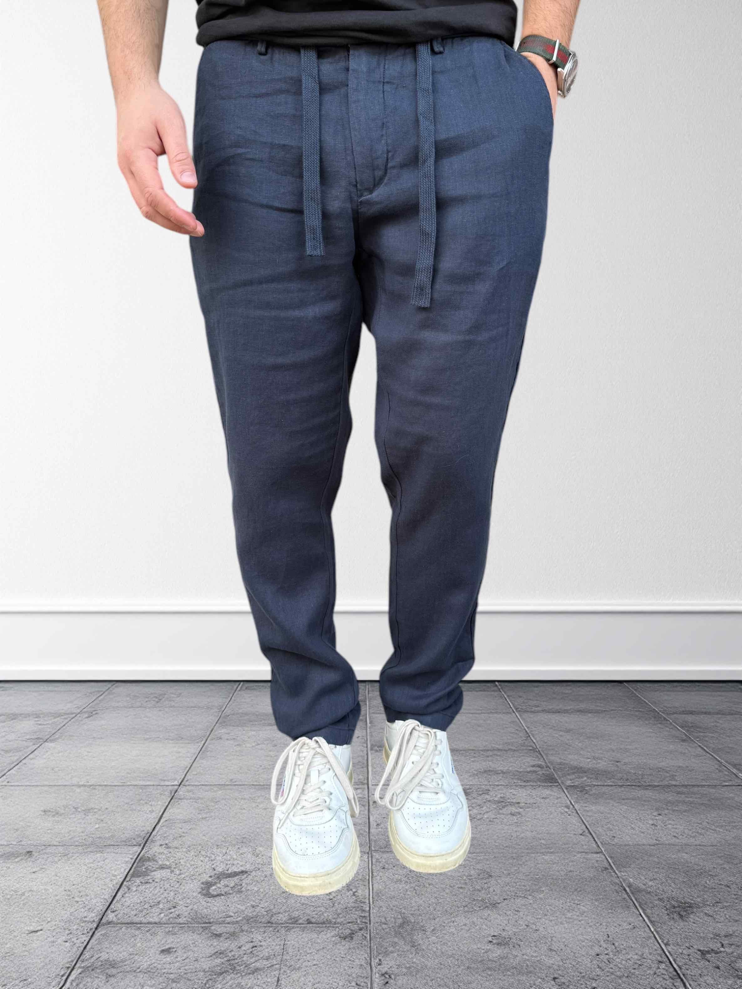 Pantalone coulisse lino GIANNI LUPO