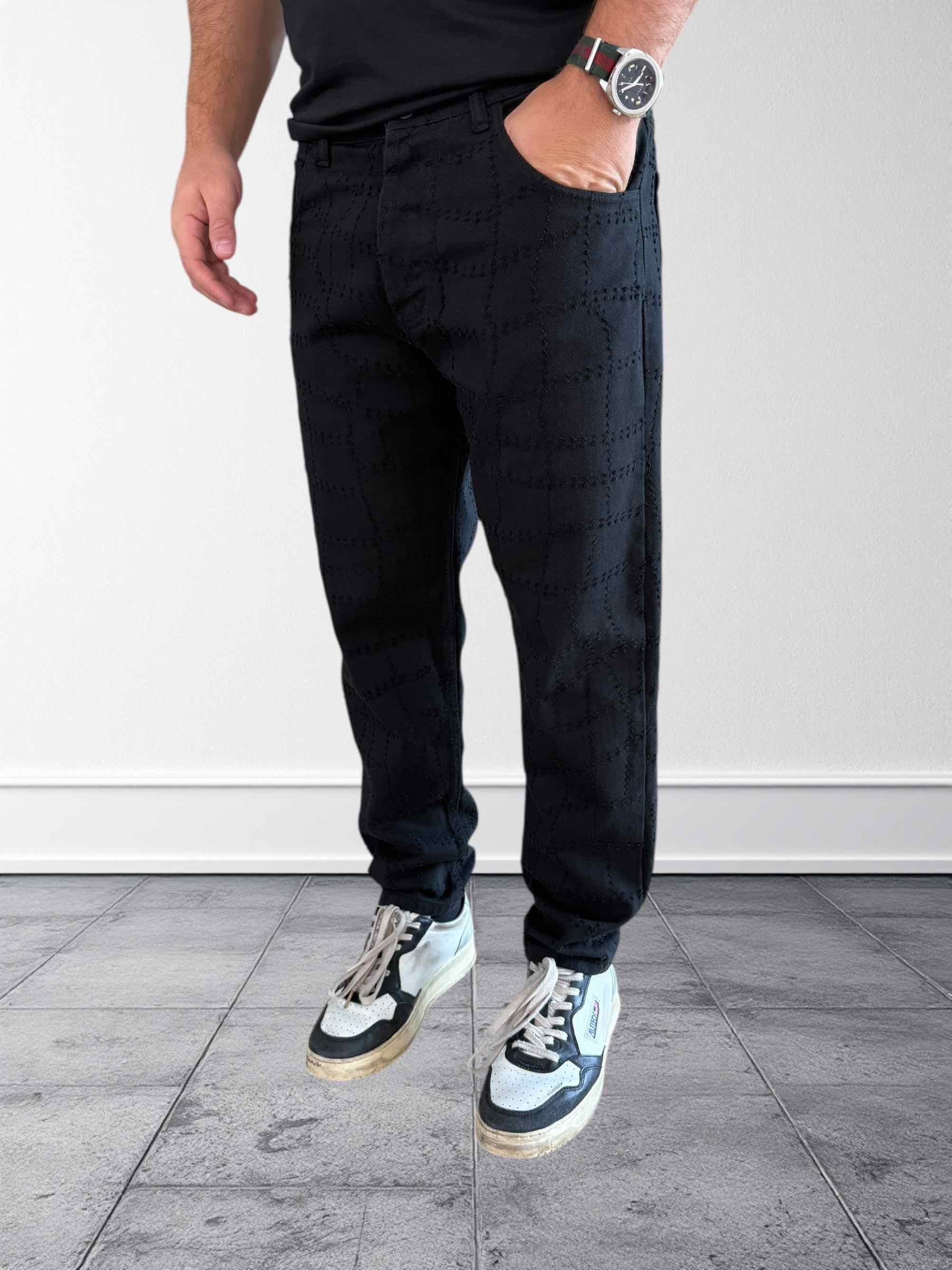 Pantalone 5 tasche lavorato P61 OVERD