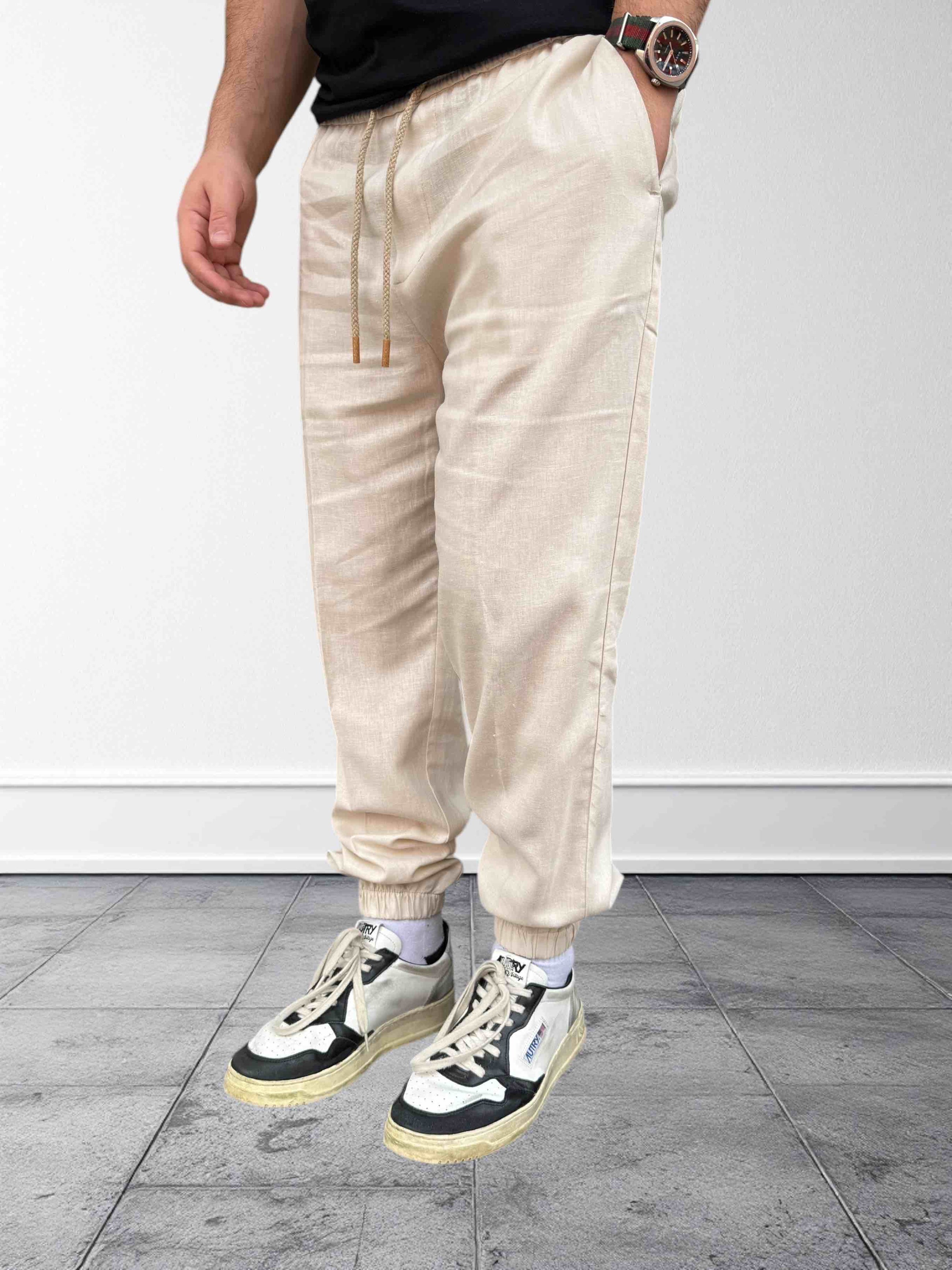 Pantalaccio jogger lino slim fit OVERD