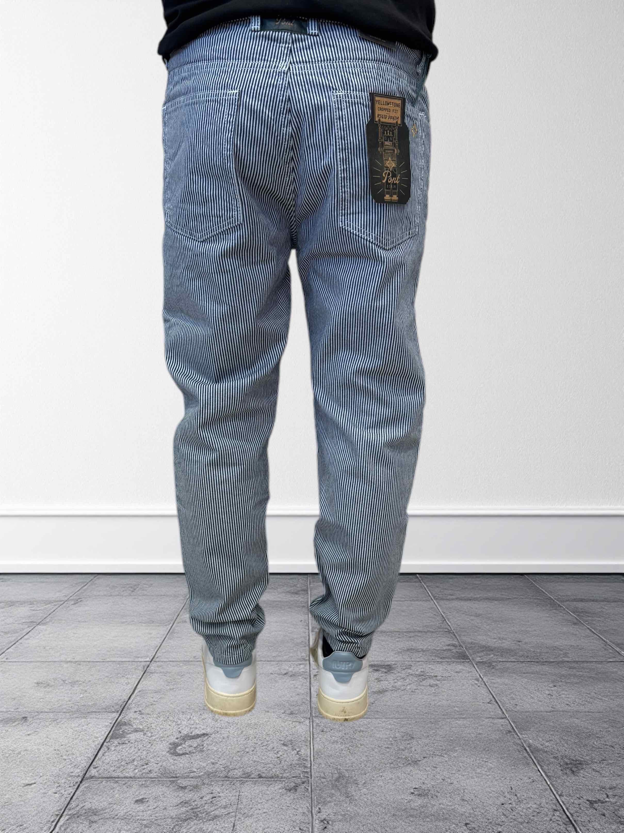 Pantalone Yellowstone cropped righe PONT