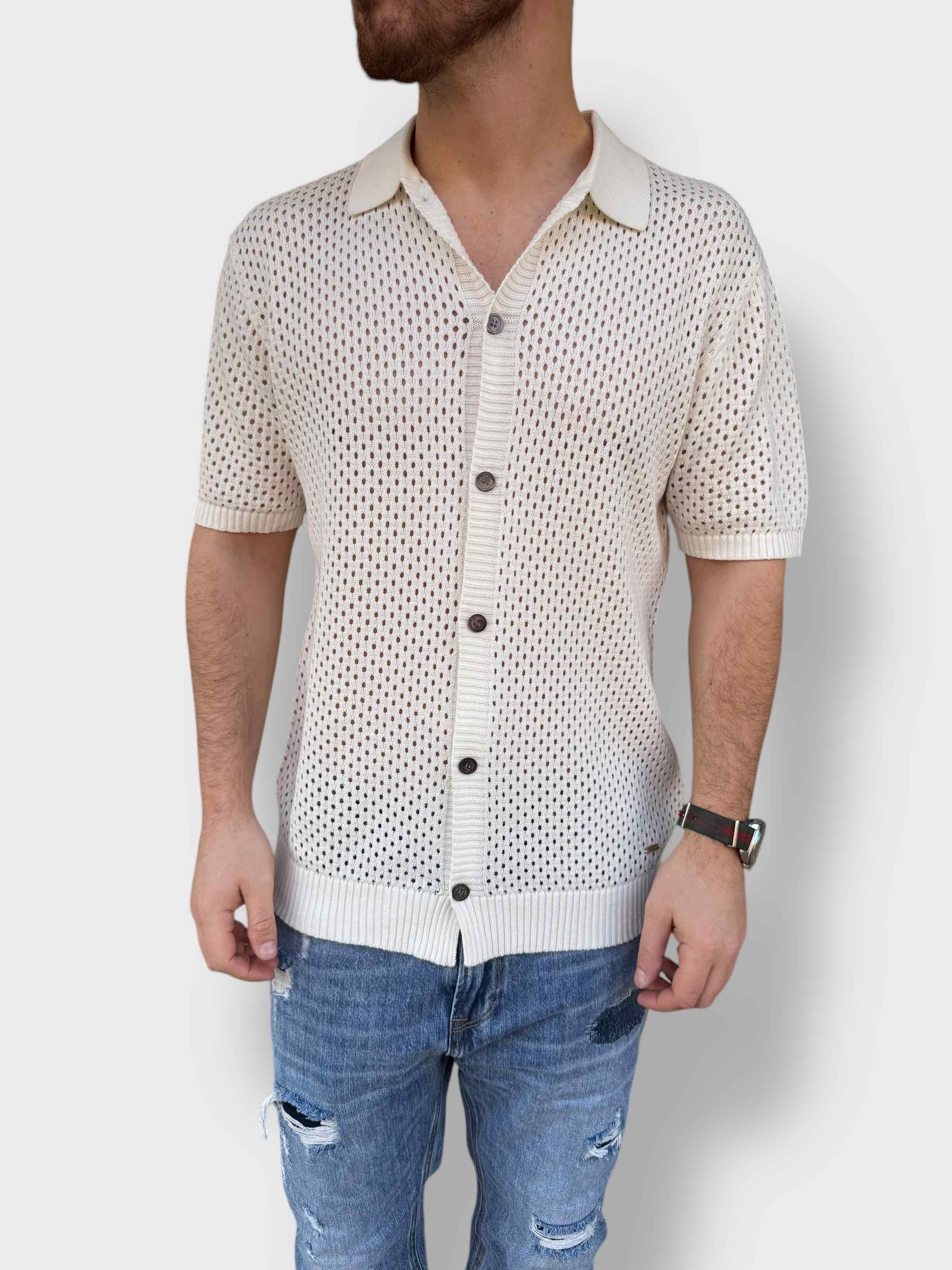 Polo in maglia traforata GIANNI LUPO