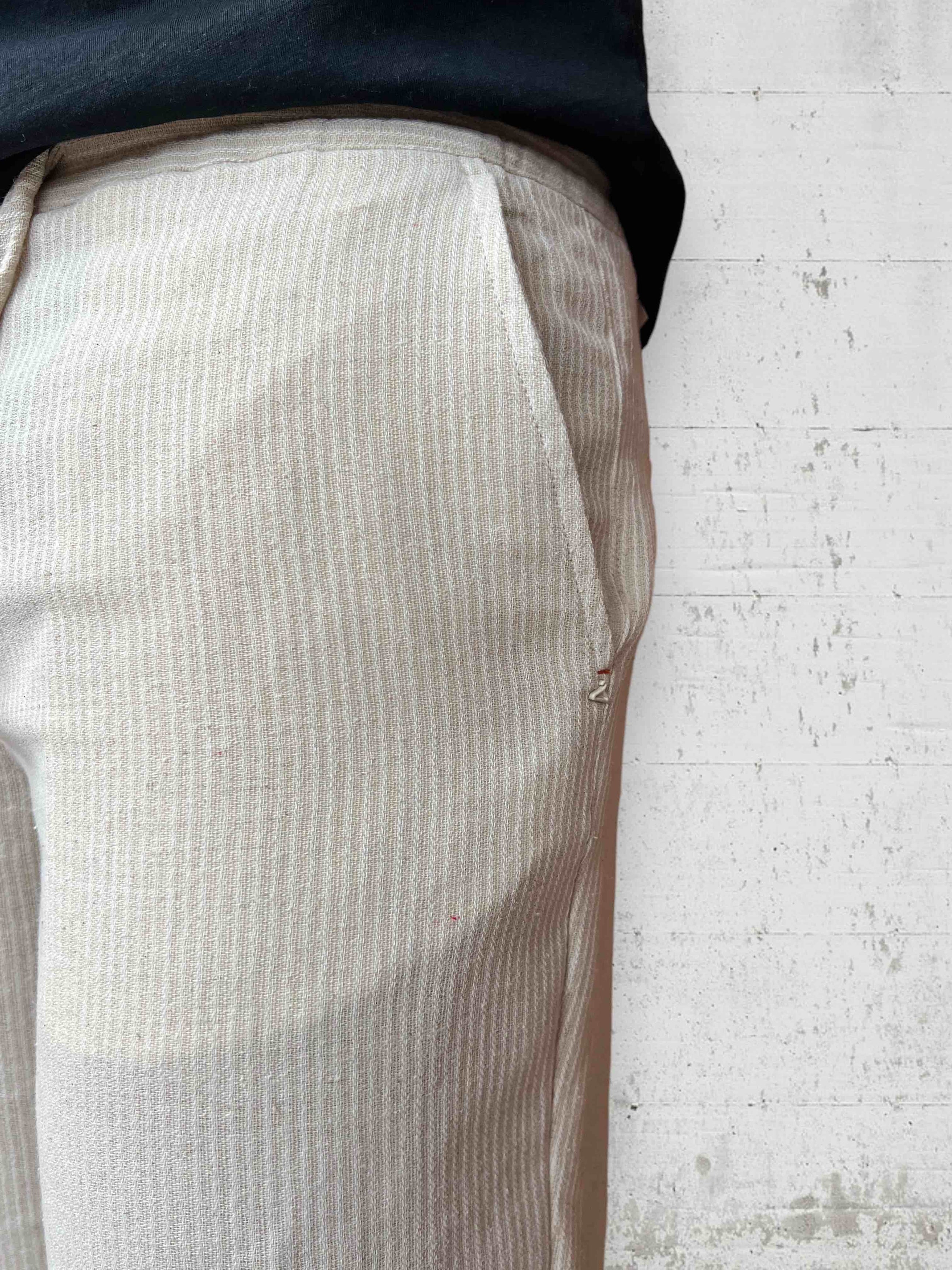 Pantalaccio lino righe BERNA