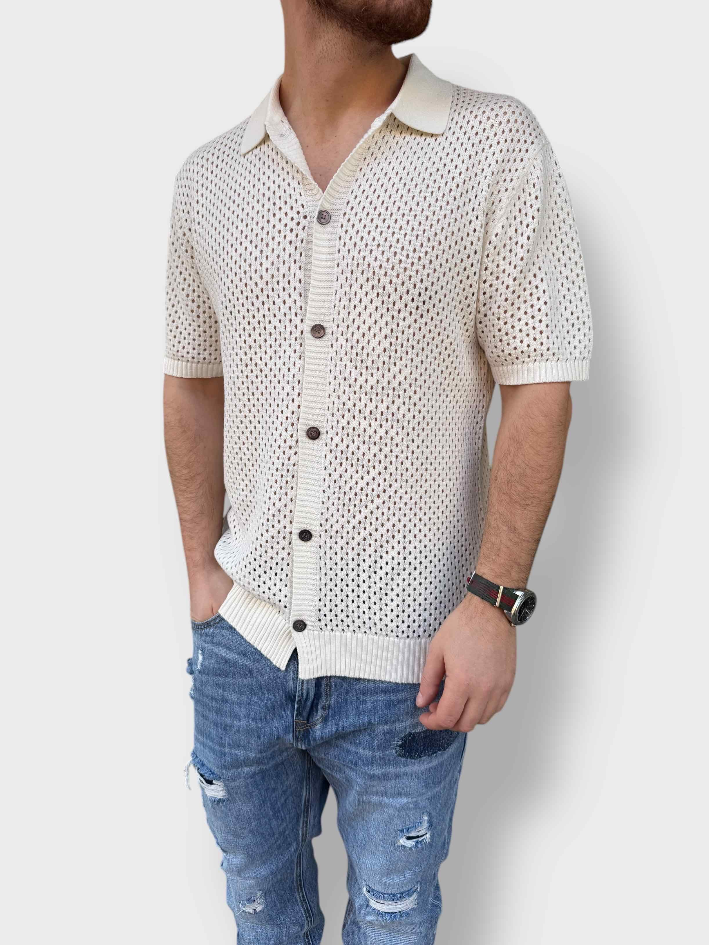 Polo in maglia traforata GIANNI LUPO