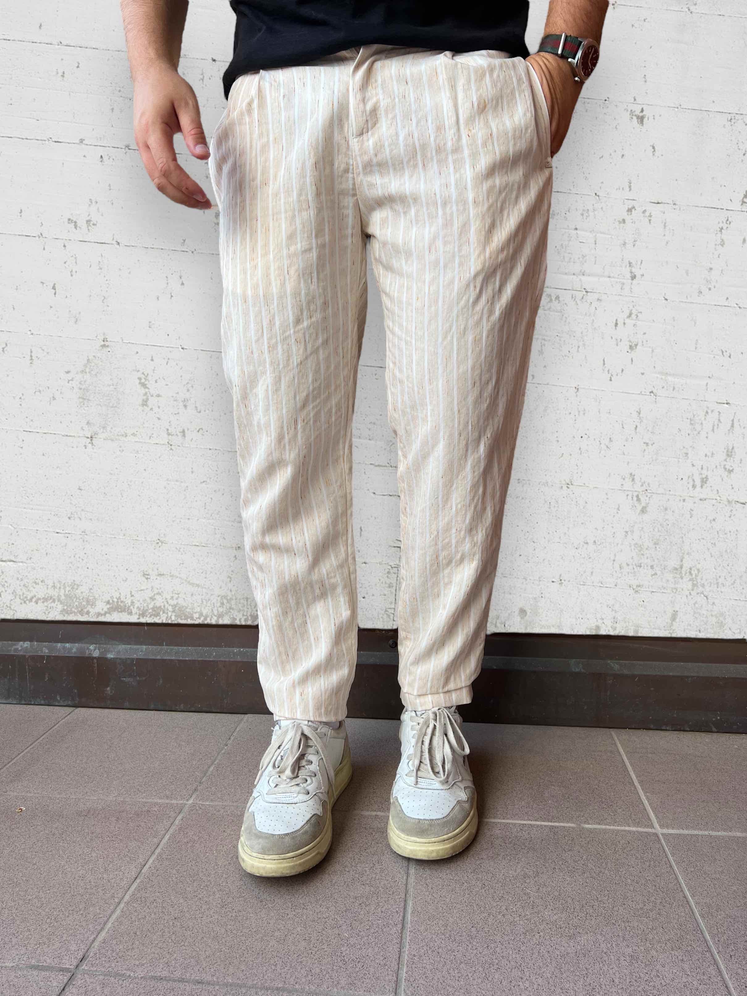 Pantalone righe lavorato BERNA