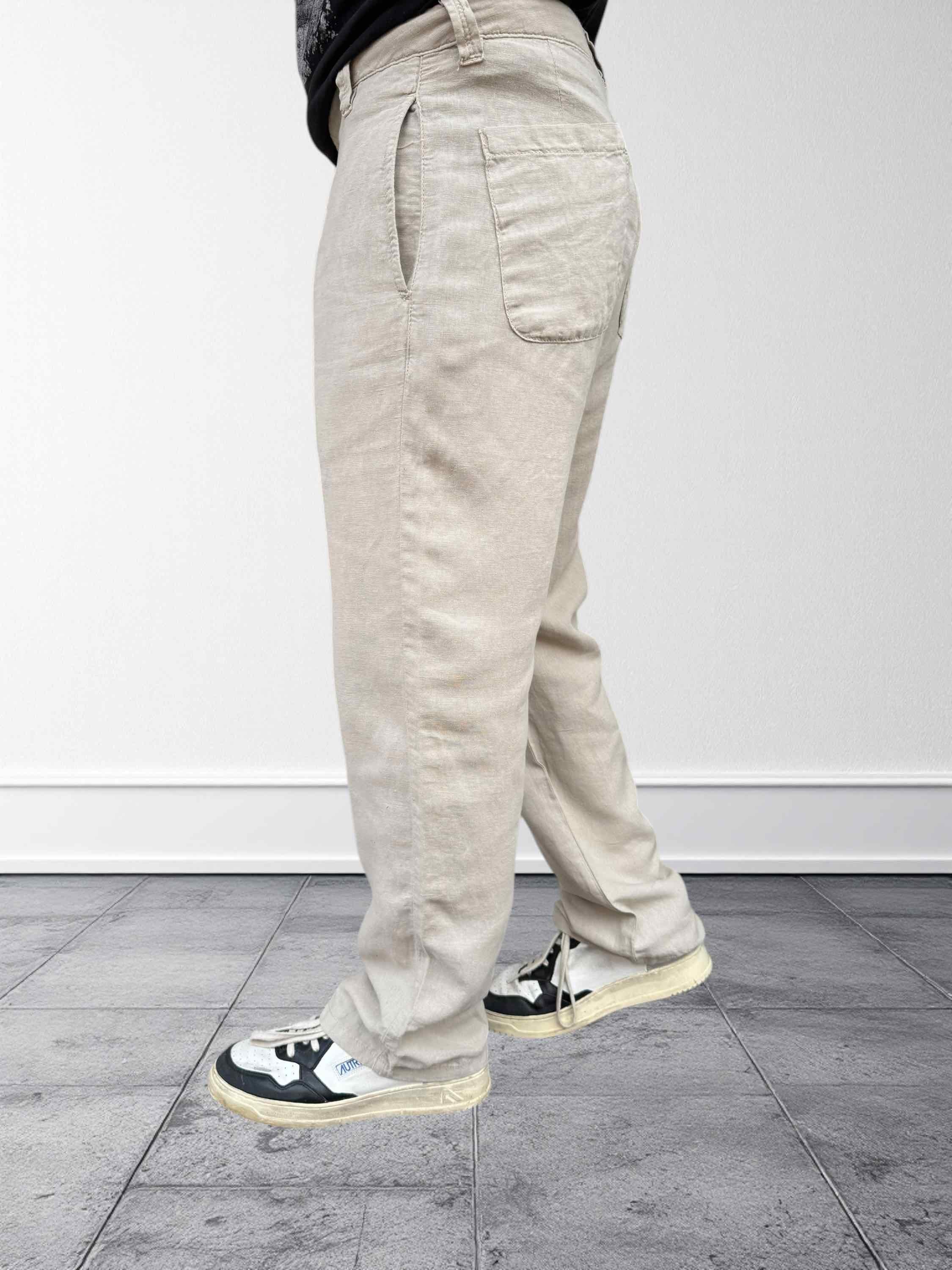 Pantalone maputo lino/cotone chino wide fit PONT