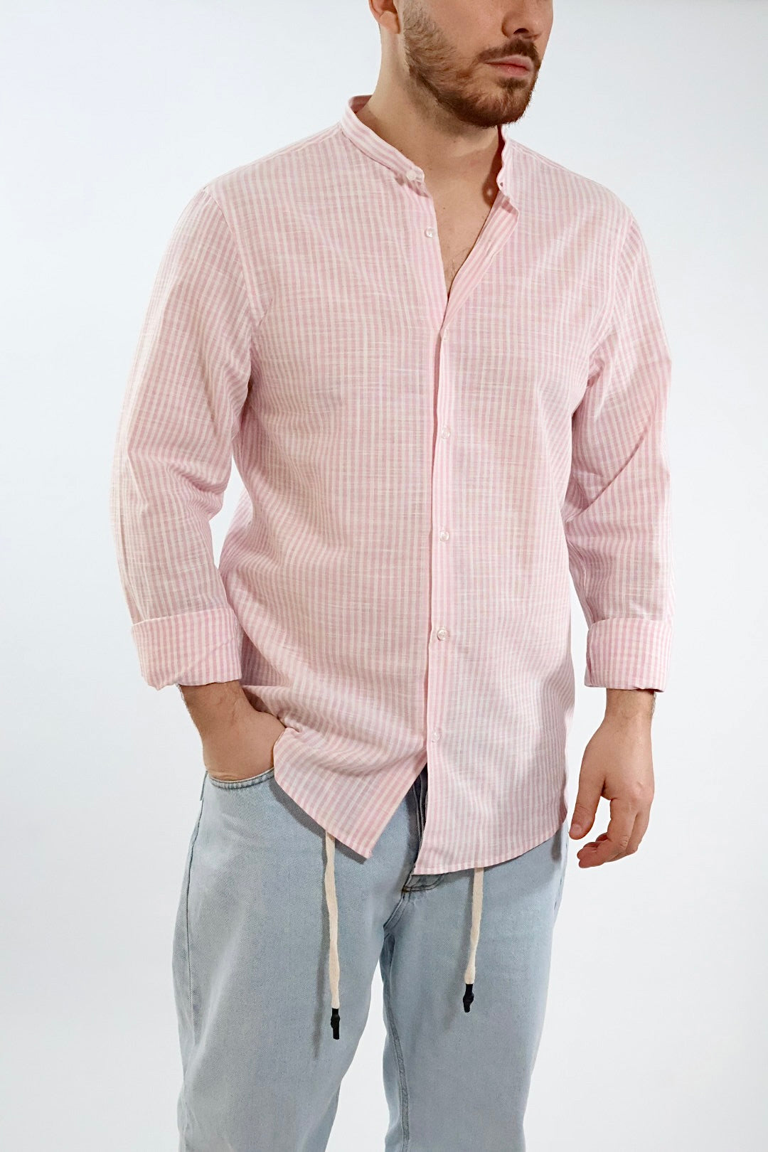 Camicia righe Lino RIG6 WHY NOT BRAND