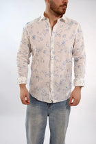 Camicia Lino ricami 837S  GIANNI LUPO