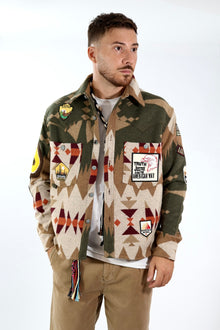 Giacca boxy azteco patch 366 BERNA