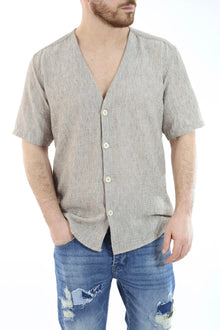 Camicia m/m scollo V  C60 OVER-D