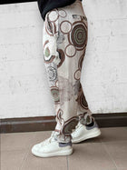 Pantalone lino/viscosa fantasia  BL11