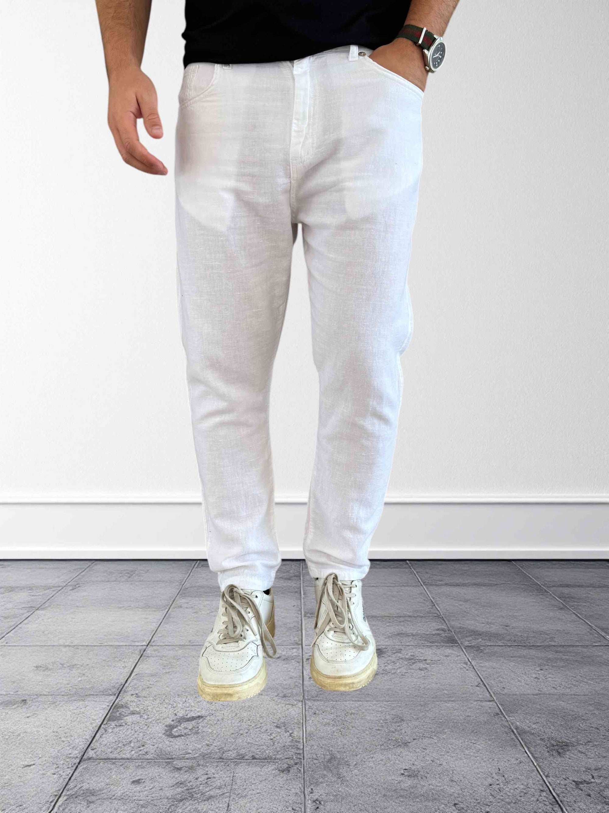 Pantalone misto lino BERNA