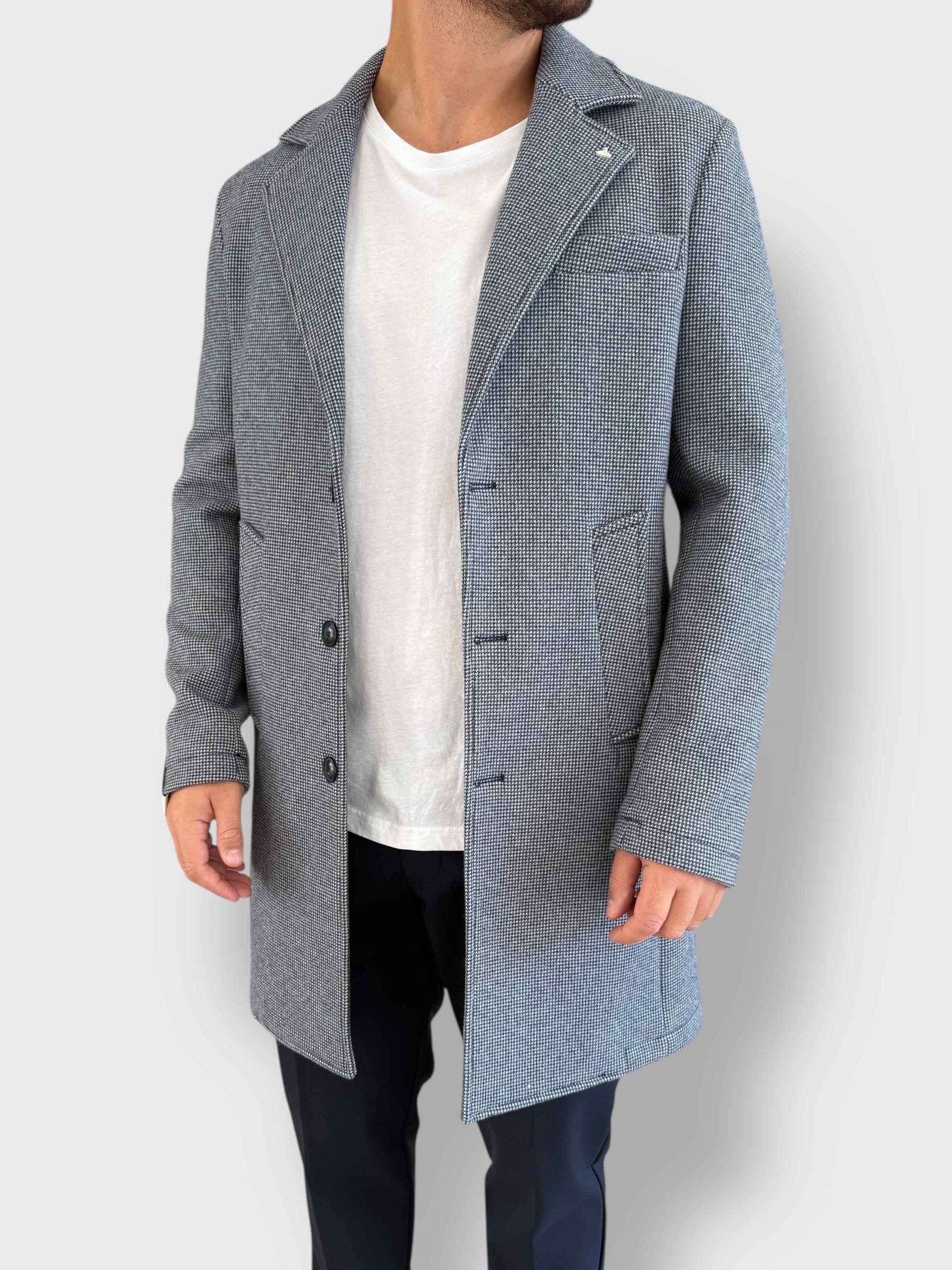 Cappotto monopetto pied de poule 048  BERNA
