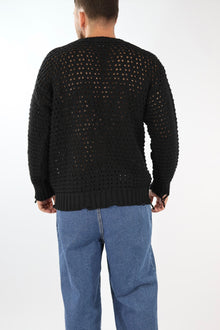 Maglione giro collo over rotture  Ma3401G BL11