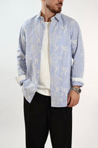 Camicia righe fiori 366 BERNA