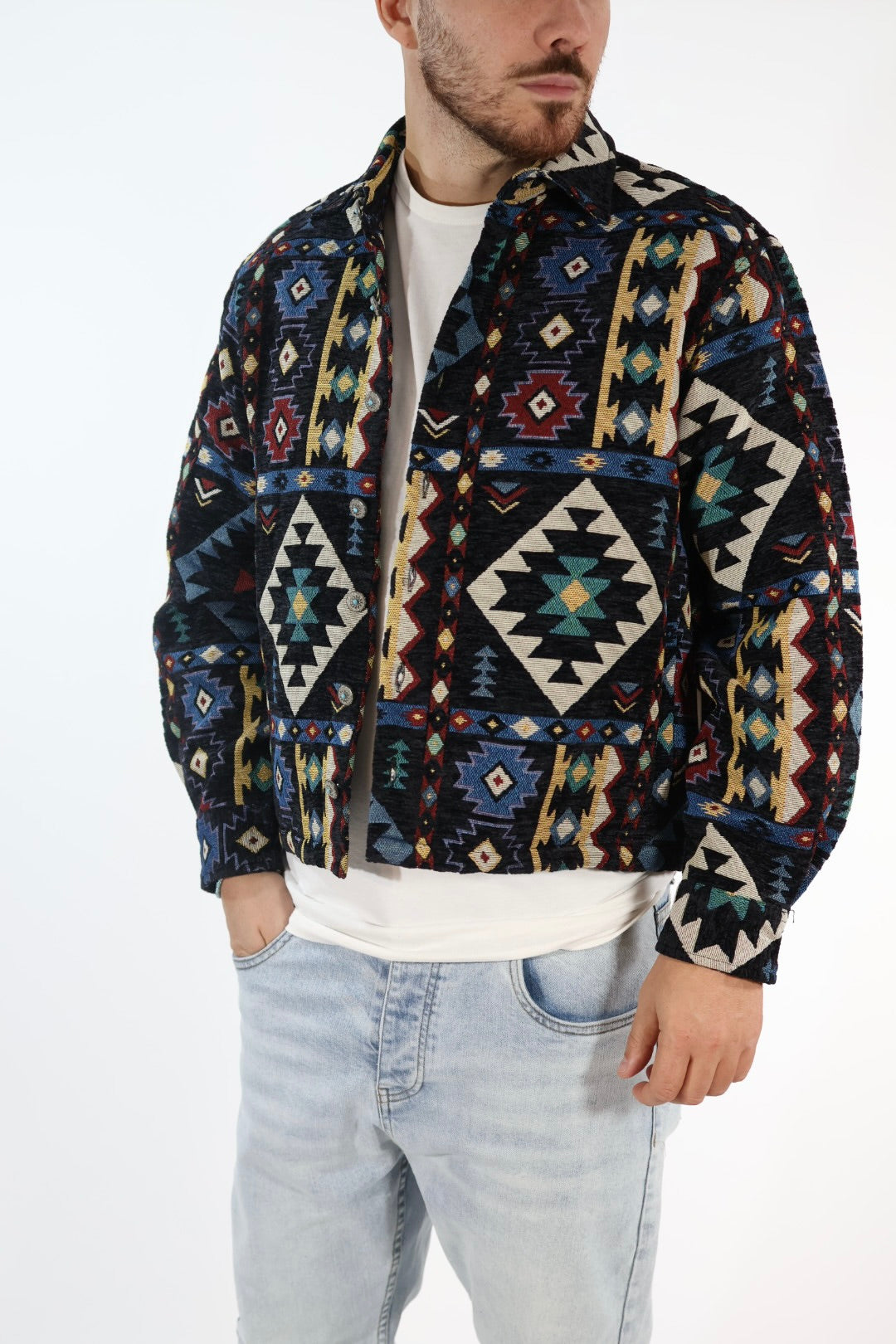 Overshirt 308 cropped indios BERNA