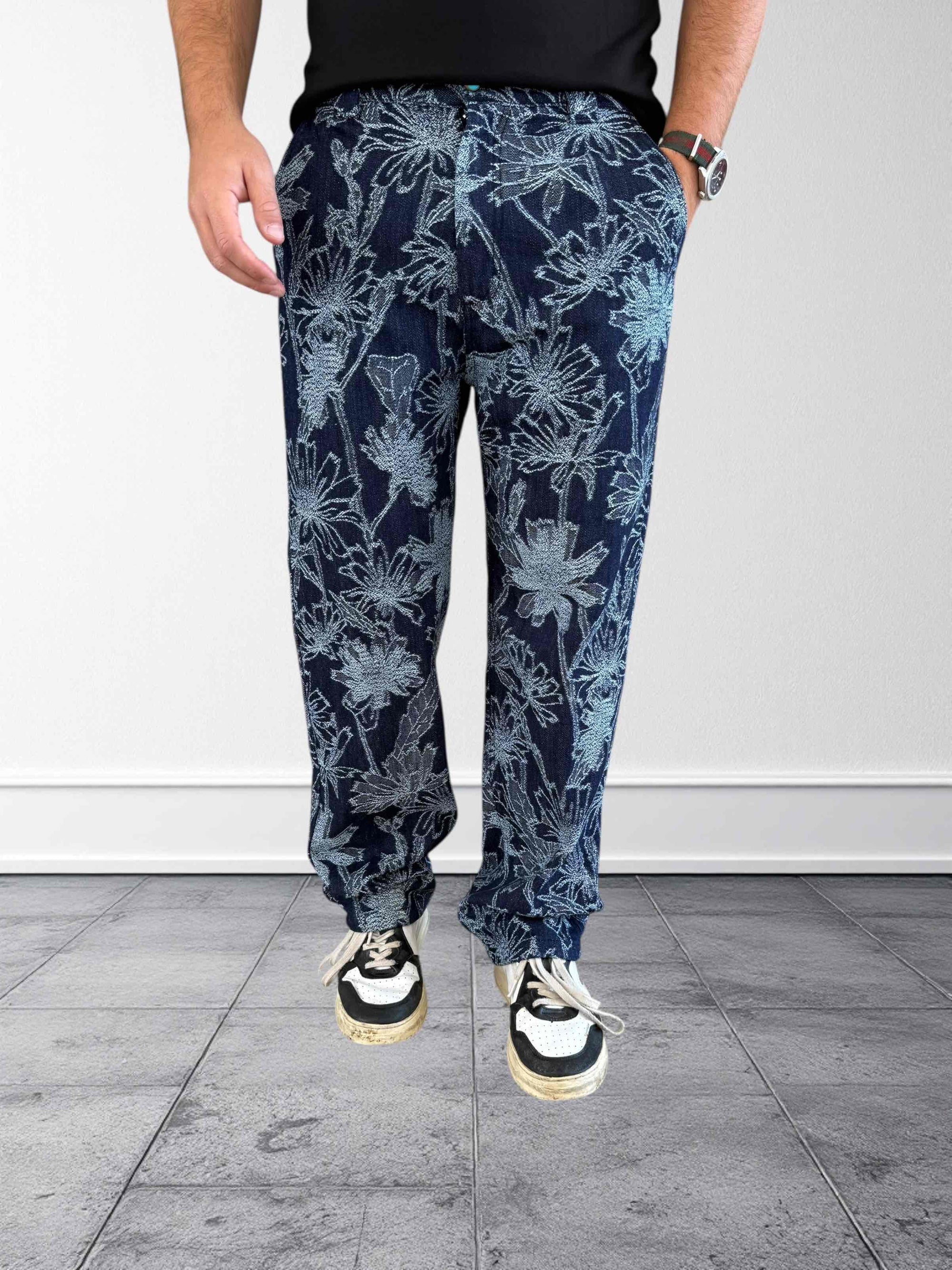 Pantalone ricamo floreale 126 BERNA