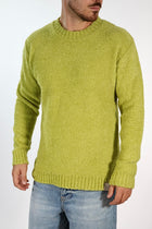 Maglione MACOMER371 verde giro bouclé BL11