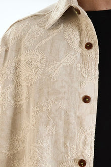 Camicia m/m paisley ricamato lino/cotone 255 BERNA