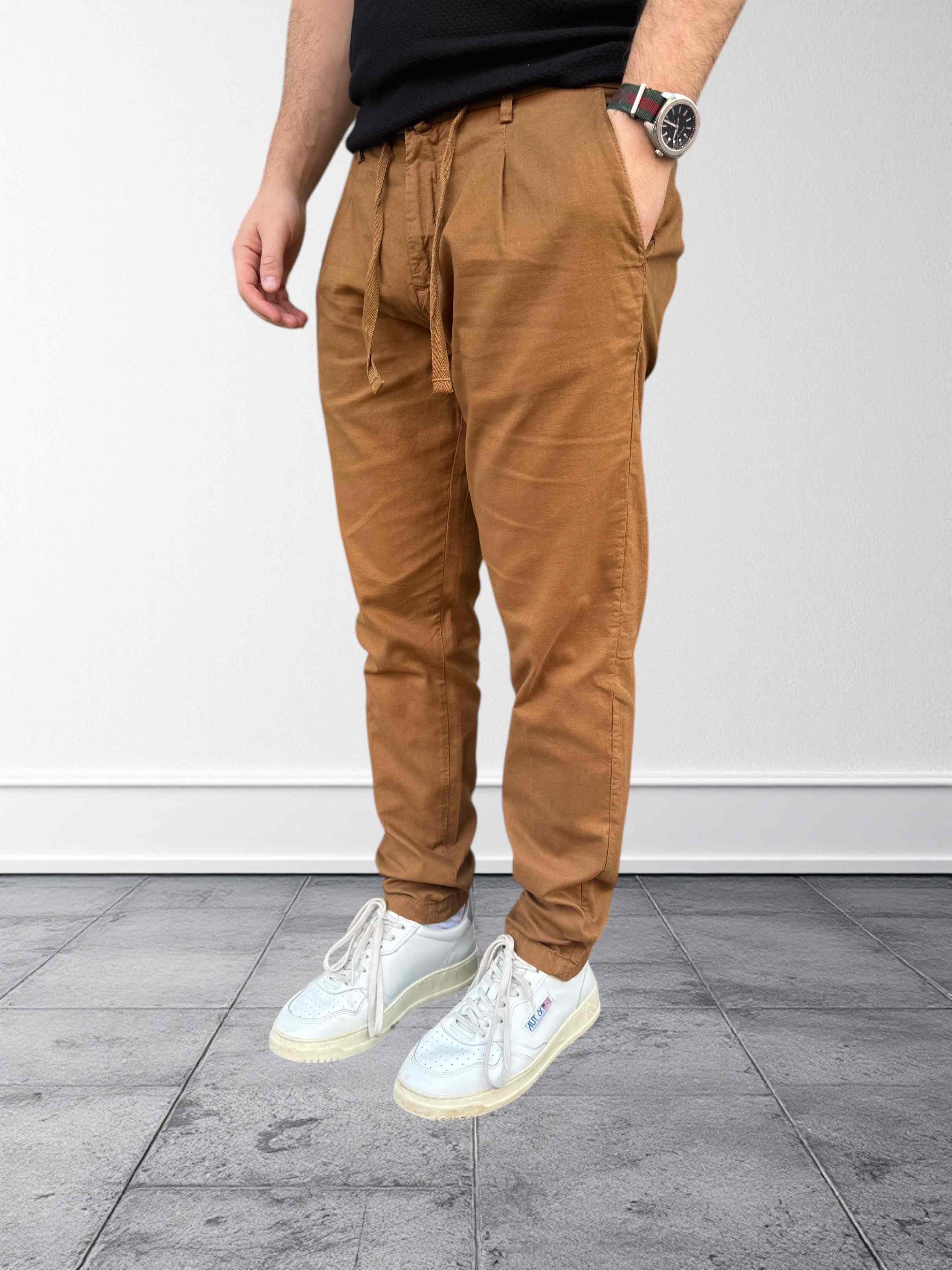 Pantalone lino/cotone relaxed fit OVERD