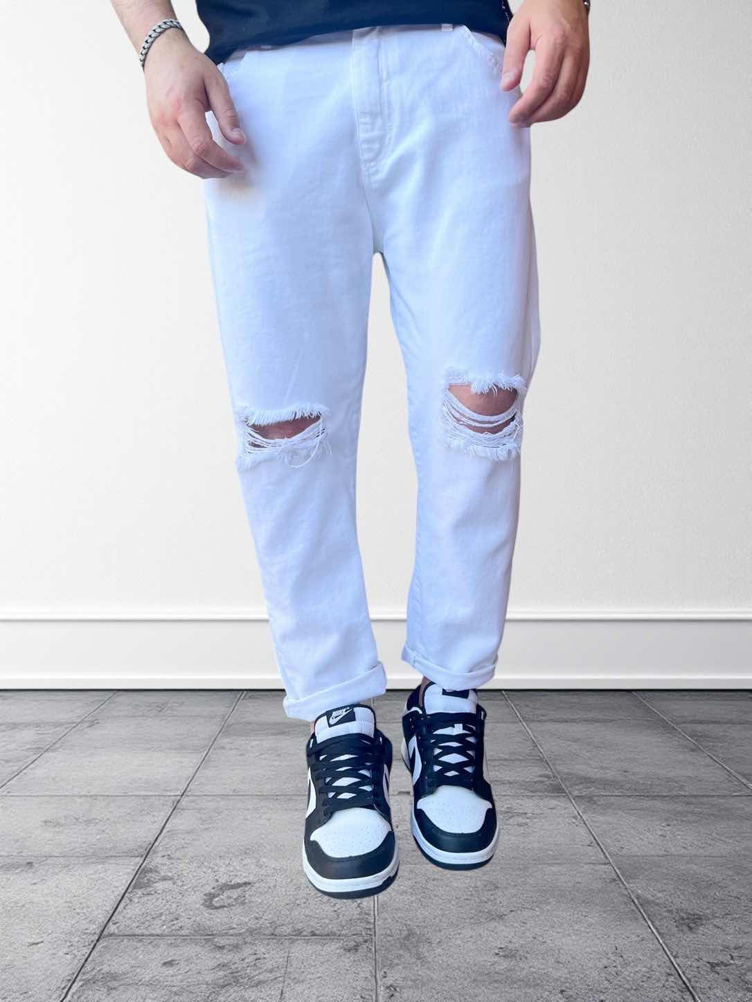 Jeans carrot strappi BERNA