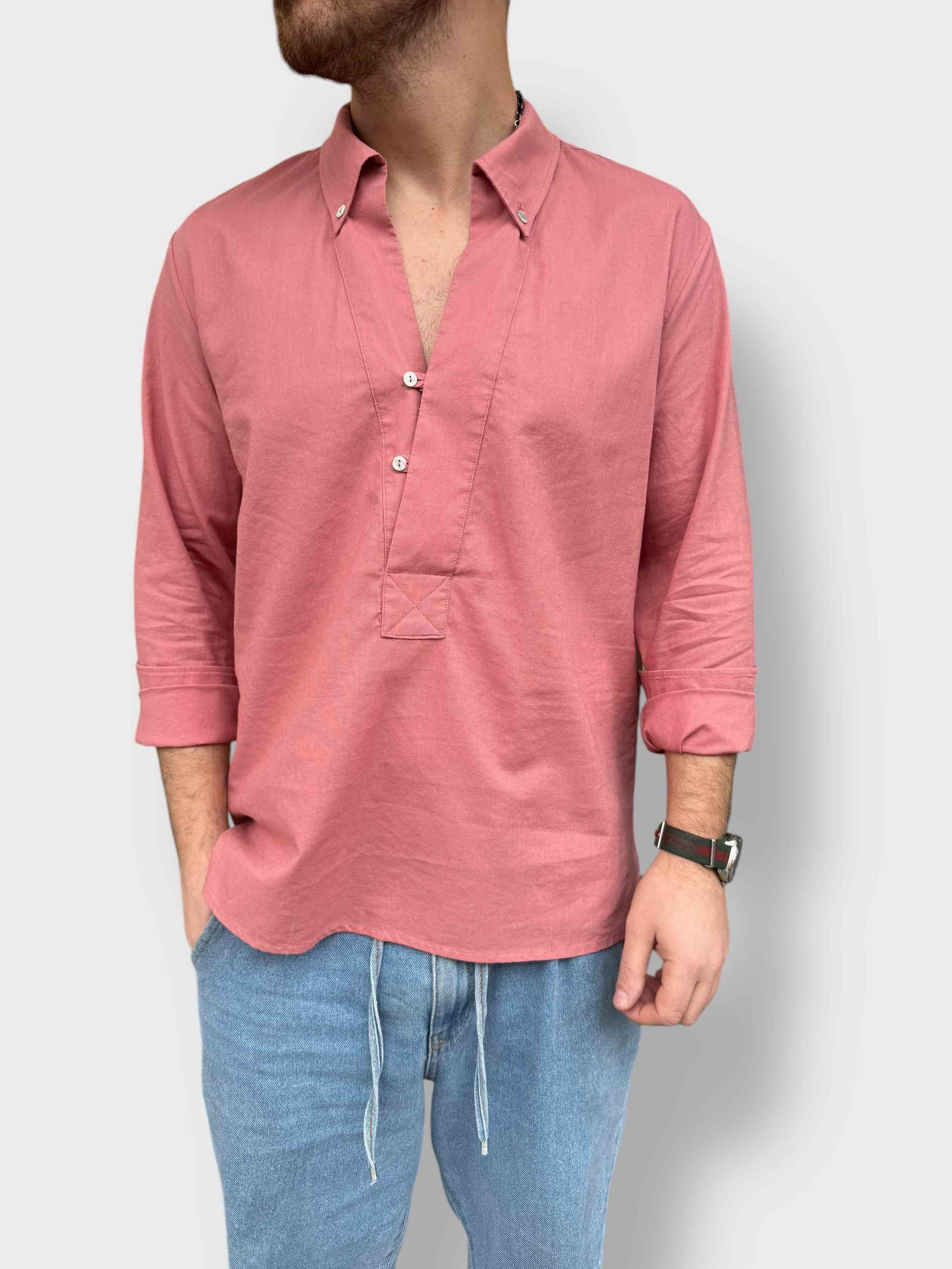 Camicia vento cotone/lino ALTATENSIONE