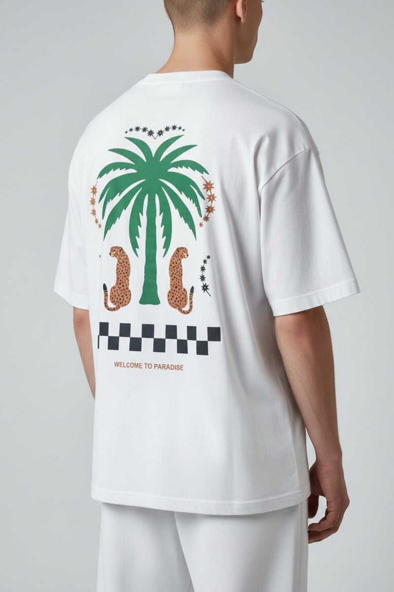 T shirt palma e Leopardi BERNA