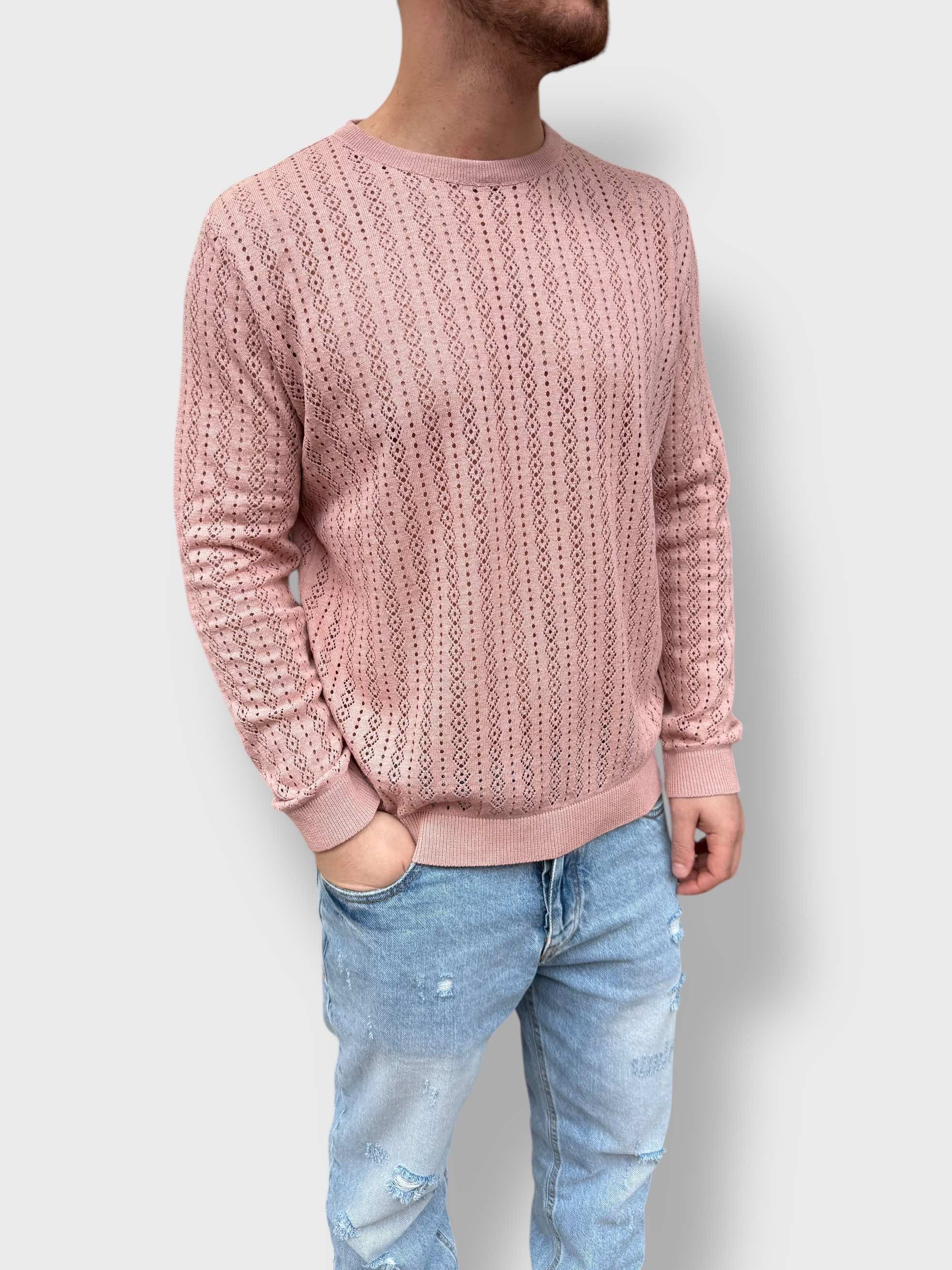 Maglioncino girocollo traforato  macramè  BERNA